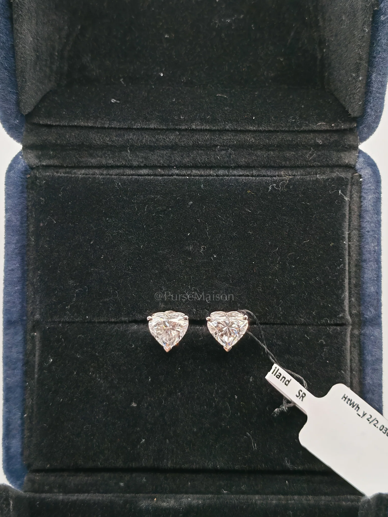 Diamond 18k 1.73gms 2.03cts VS1 to VVS1 (Clarity) E to H (Color) Natural Diamond White Gold Earrings - Image 2