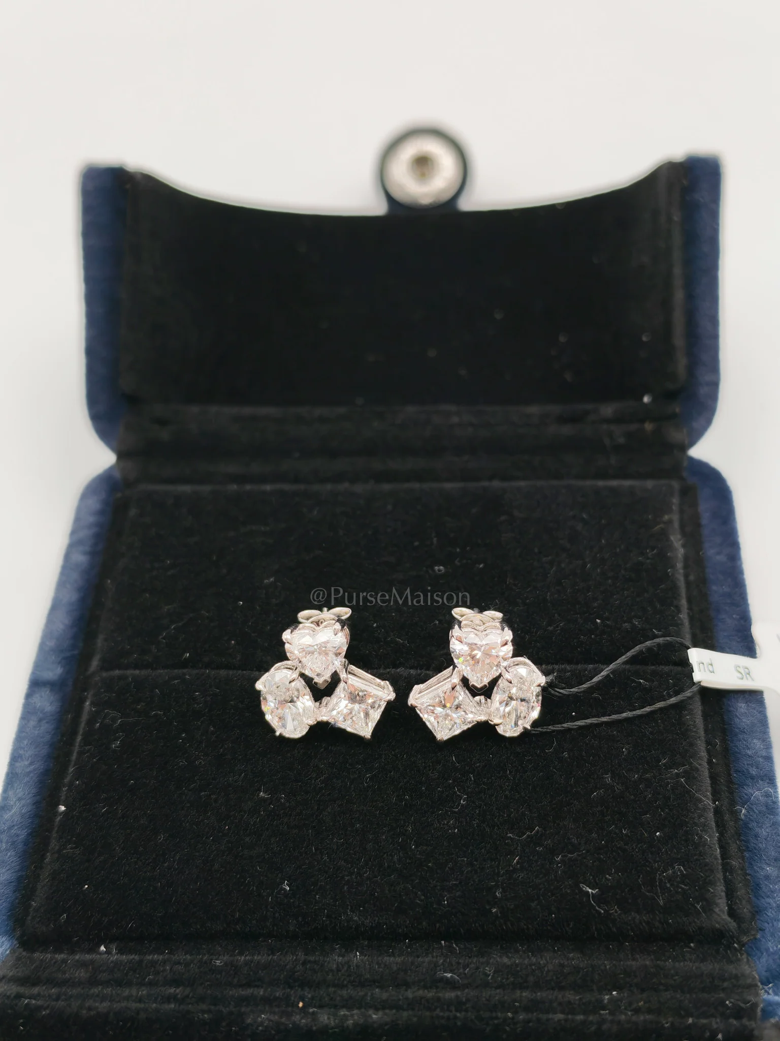 Diamond 18K 2.78gms 3.22cts VS1 to VVS1 (Clarity) E to H (Color) Natural Diamond White Gold Earrings - Image 2