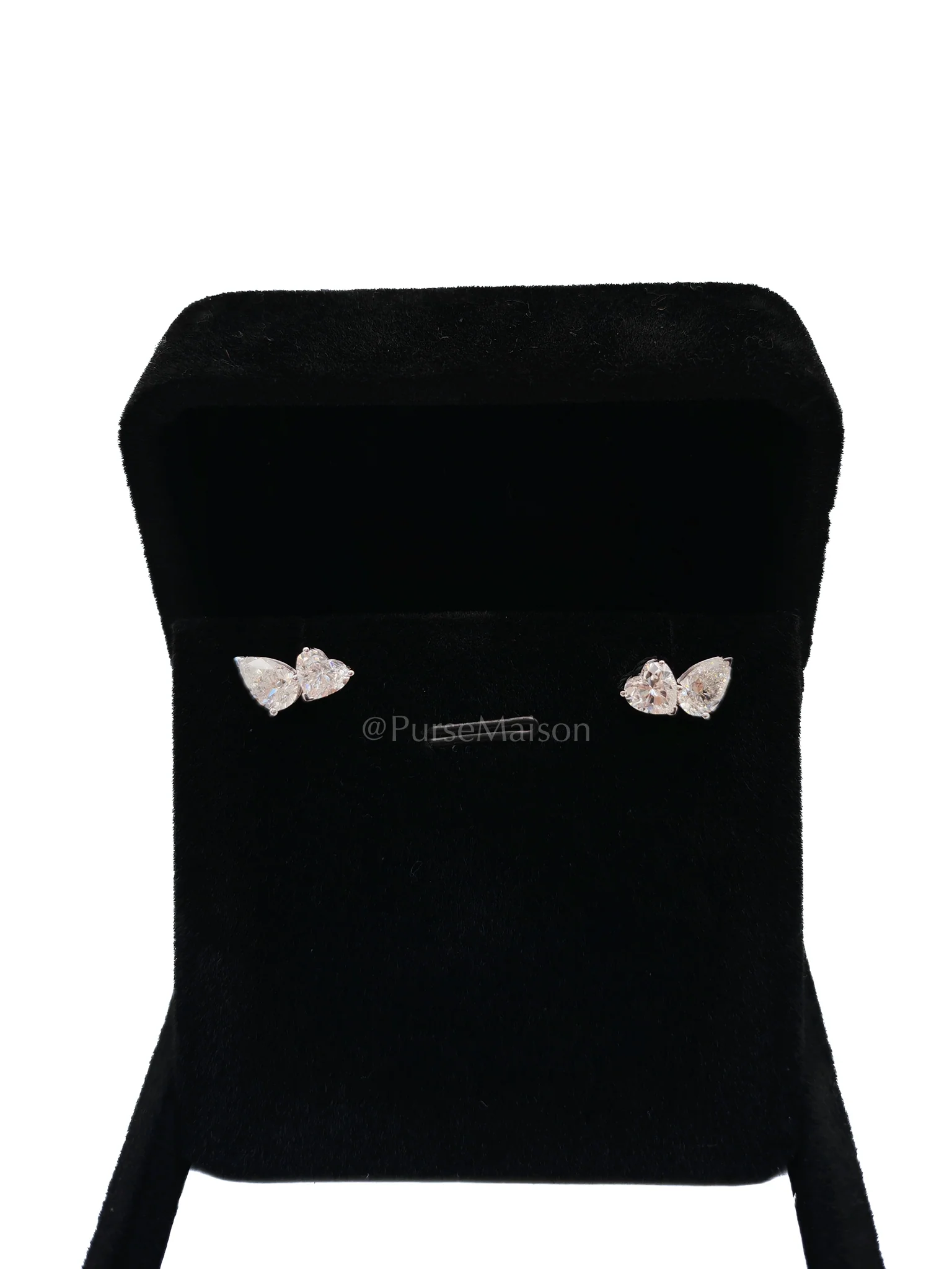 Diamond 18k 1.85gms. 2.08cts. VS1 to VVS1 (Clarity) E to H (Color) Natural Diamond White Gold Earrings