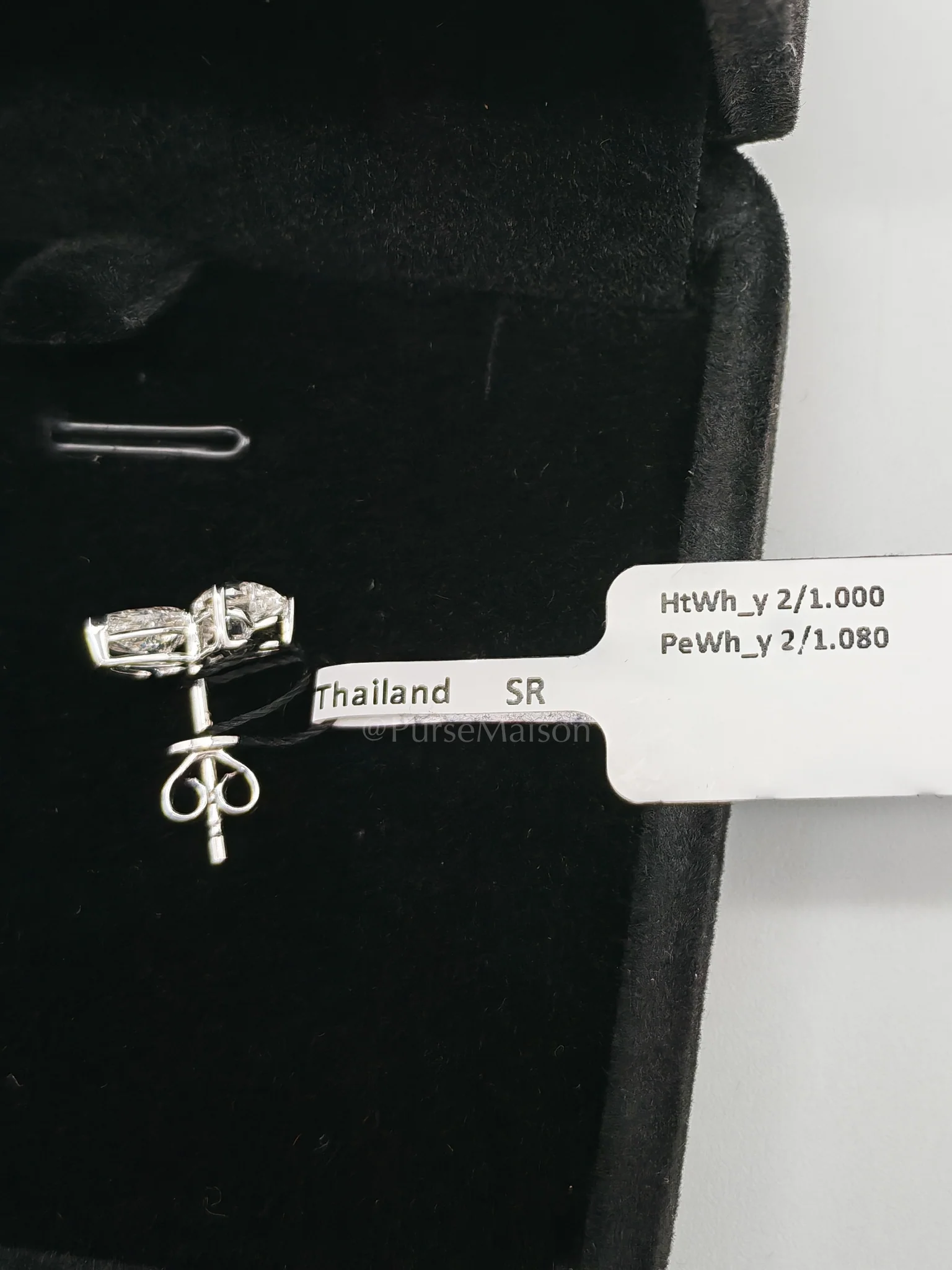 Diamond 18k 1.85gms. 2.08cts. VS1 to VVS1 (Clarity) E to H (Color) Natural Diamond White Gold Earrings - Image 7