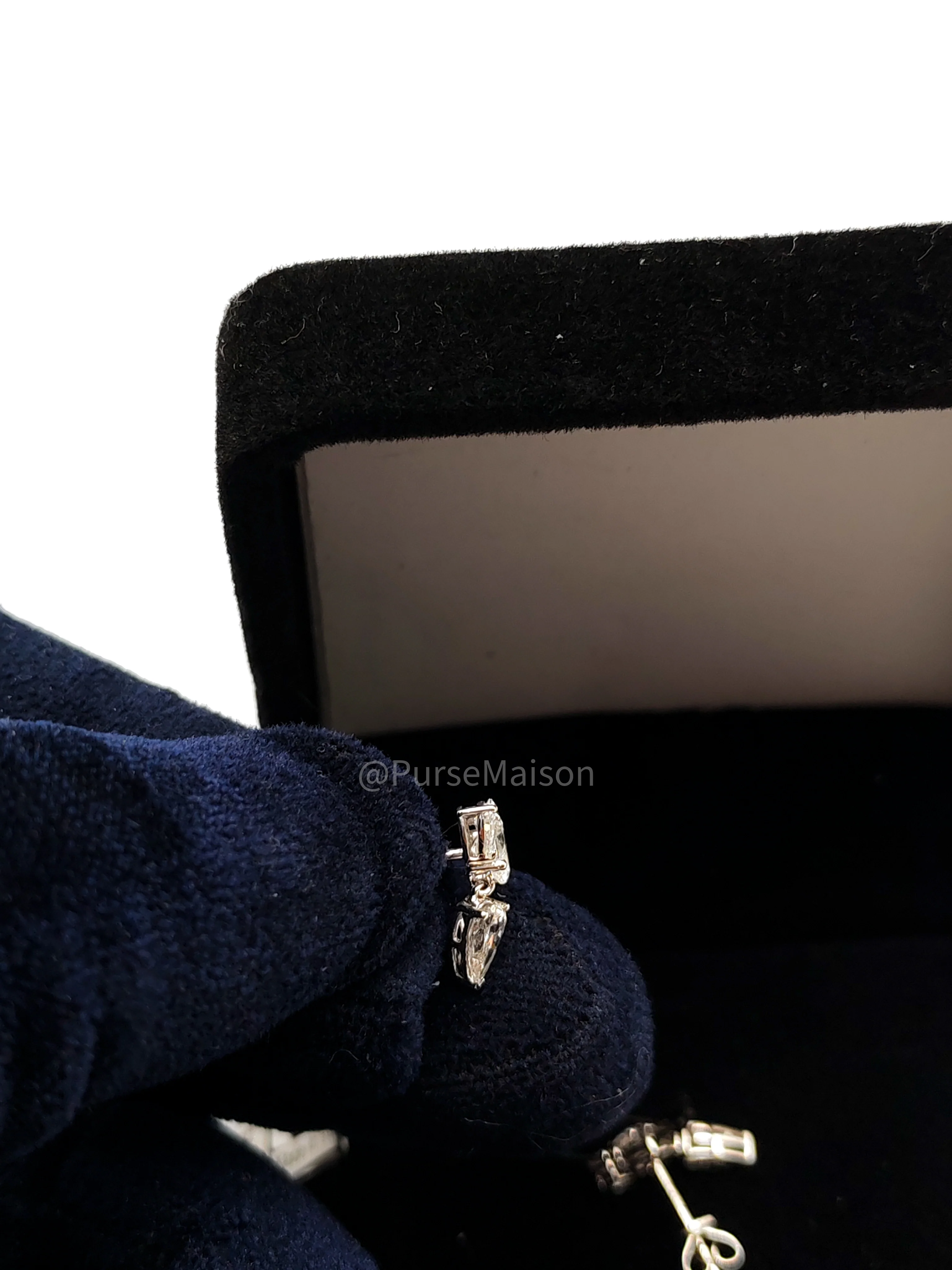 Diamond 18k 1.86gms. 1.86gms 1.53cts VS1 to VVS1 (Clarity) E to H (Color) Natural Diamond White Gold Earrings - Image 7