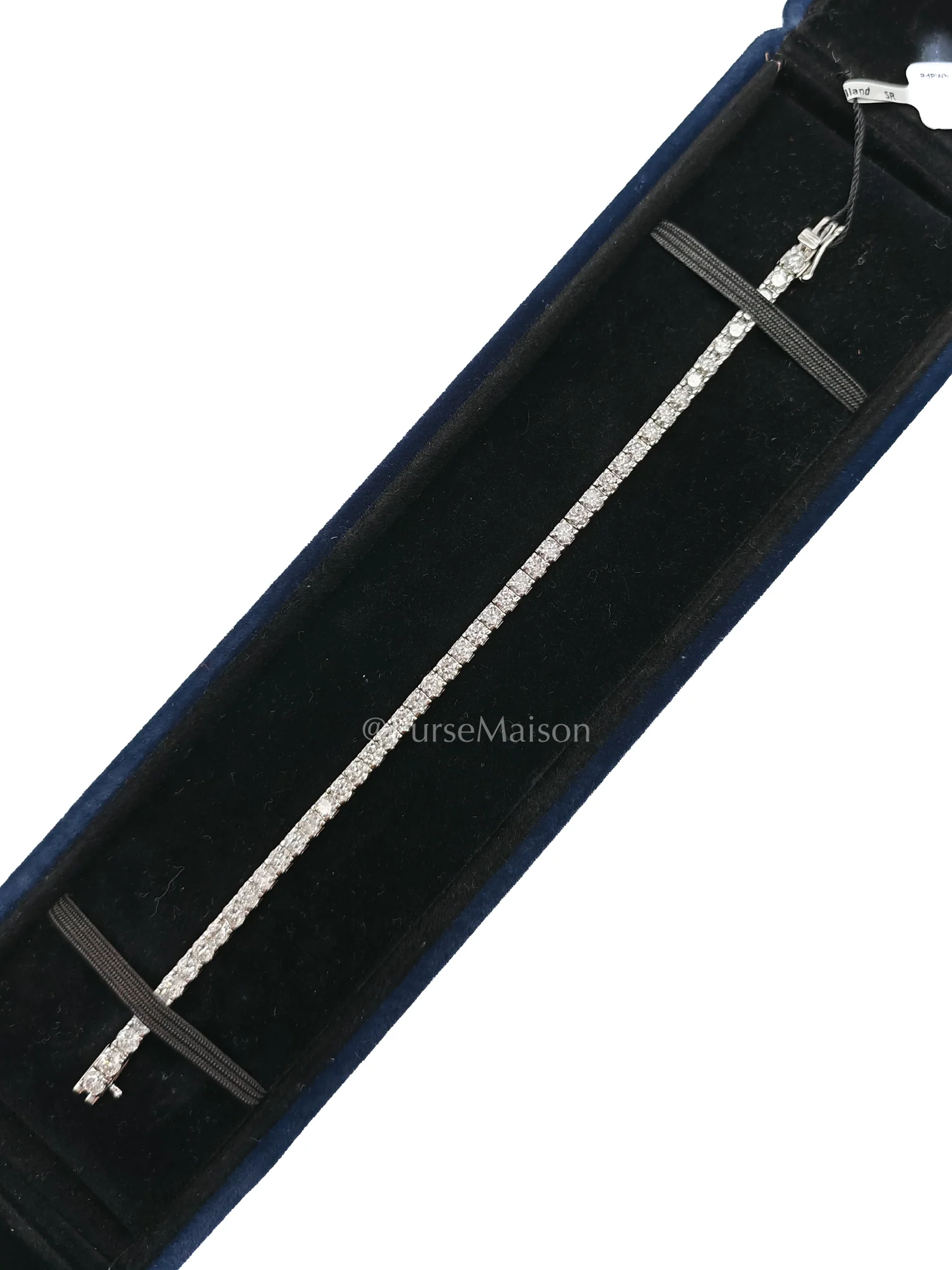 Diamond 18k 13.88gms 7.49cts VS1 to VVS1 (Clarity) E to H (Color) Natural Diamond White Gold Tennis Bracelet (7 Inches)