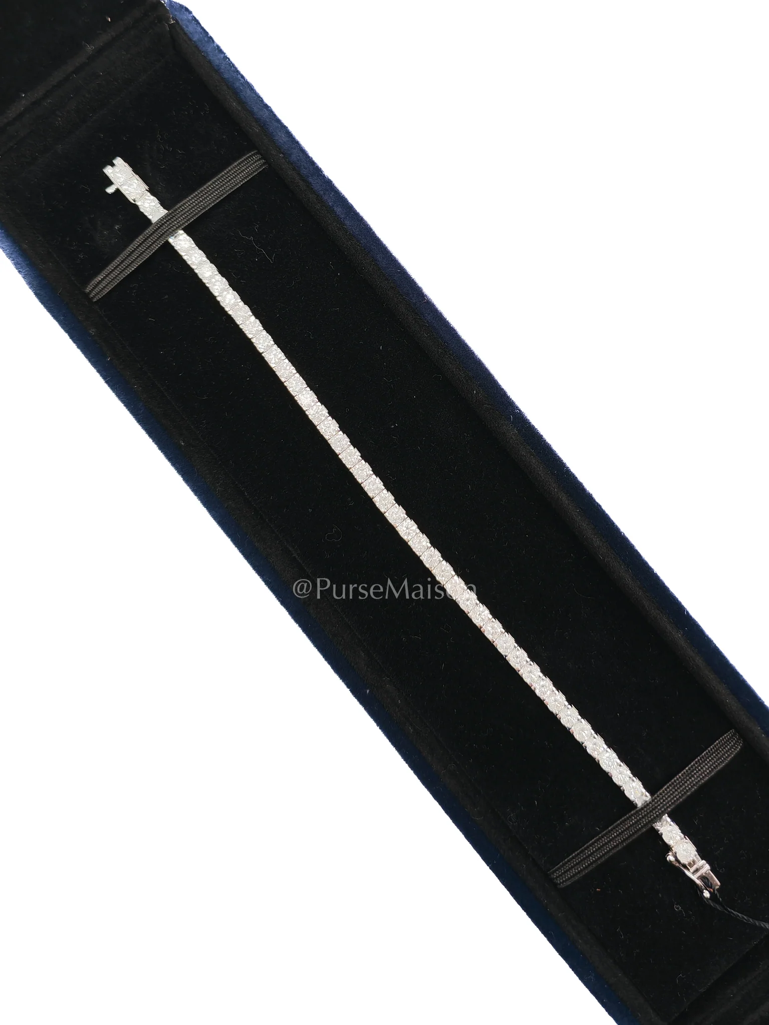Diamond 18k 13.88gms 7.49cts VS1 to VVS1 (Clarity) E to H (Color) Natural Diamond White Gold Tennis Bracelet (7 Inches) - Image 2