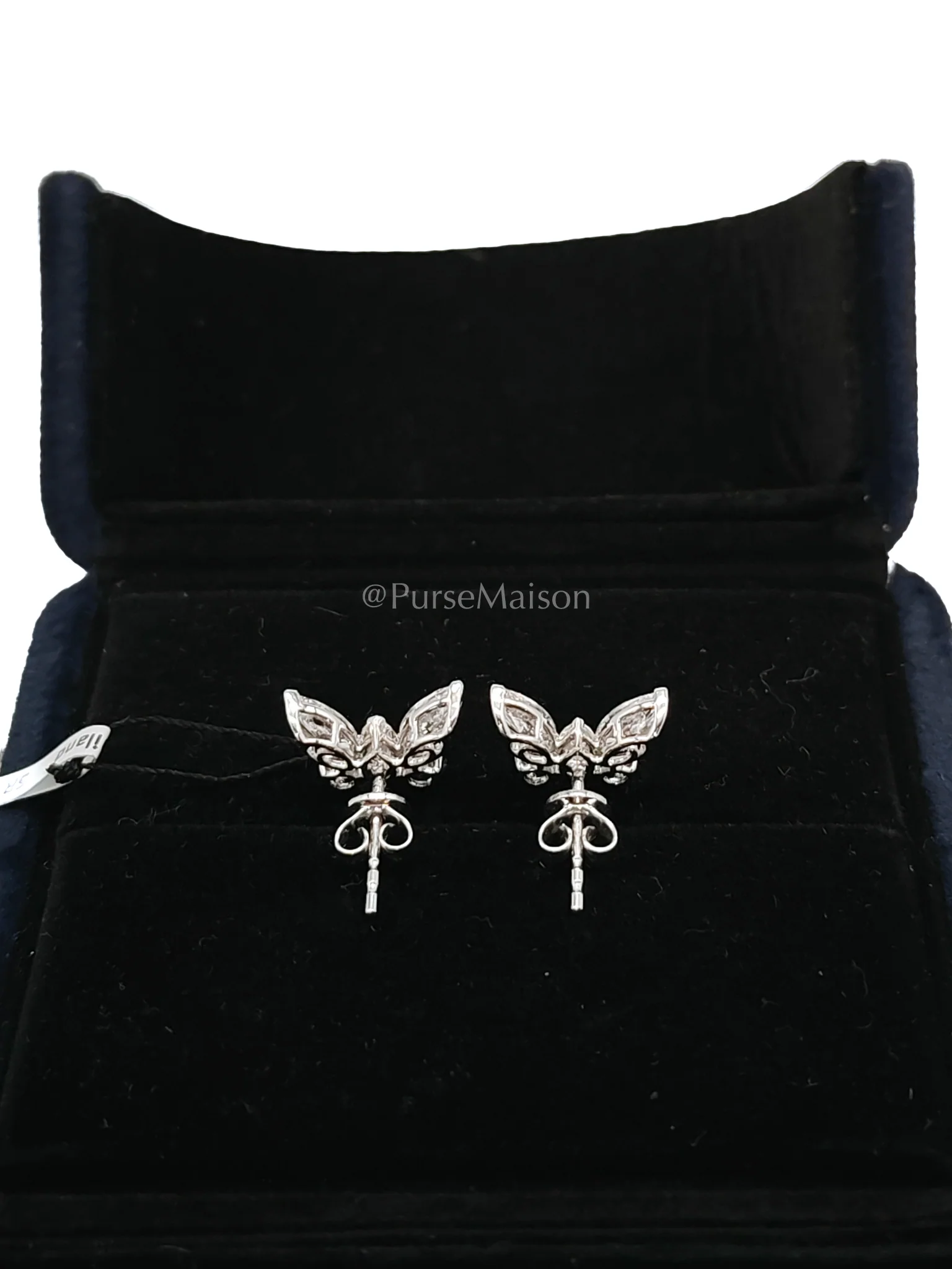 Diamond 18k 2.05gms 1.61cts VS1 to VVS1 (Clarity) E to H (Color) Natural Diamond White Gold Earrings - Image 3