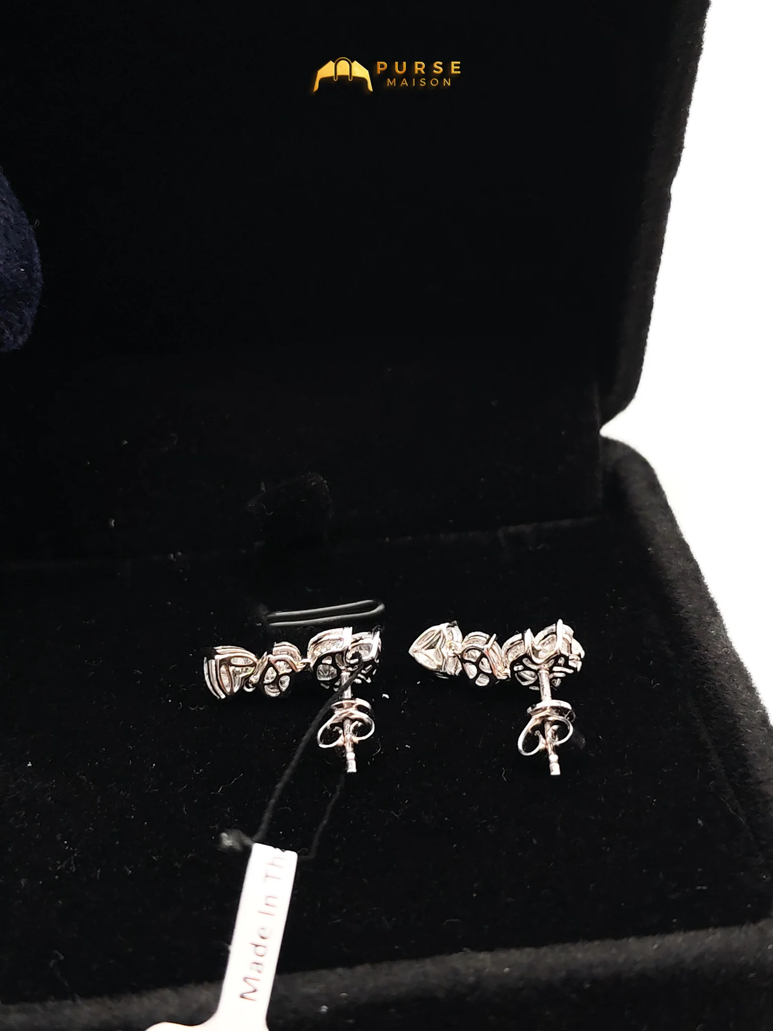Diamond 18k 2.26gms. 2.26gms. 2.44cts VS1 to VVS1 (Clarity) E to H (Color) Natural Diamond White Gold Earrings - Image 3