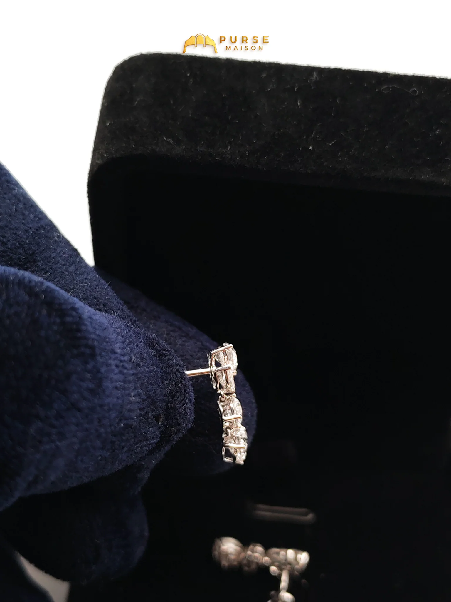 Diamond 18k 2.26gms. 2.26gms. 2.44cts VS1 to VVS1 (Clarity) E to H (Color) Natural Diamond White Gold Earrings - Image 4