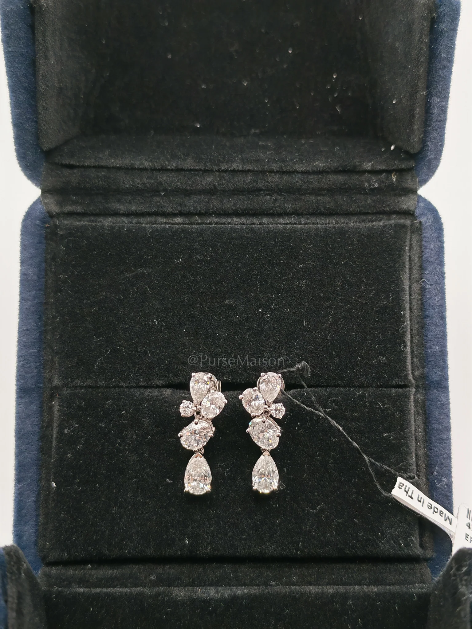 Diamond 18K 2.33gms 2.33cts VS1 to VVS1 (Clarity) E to H (Color) Natural Diamond White Gold Earrings