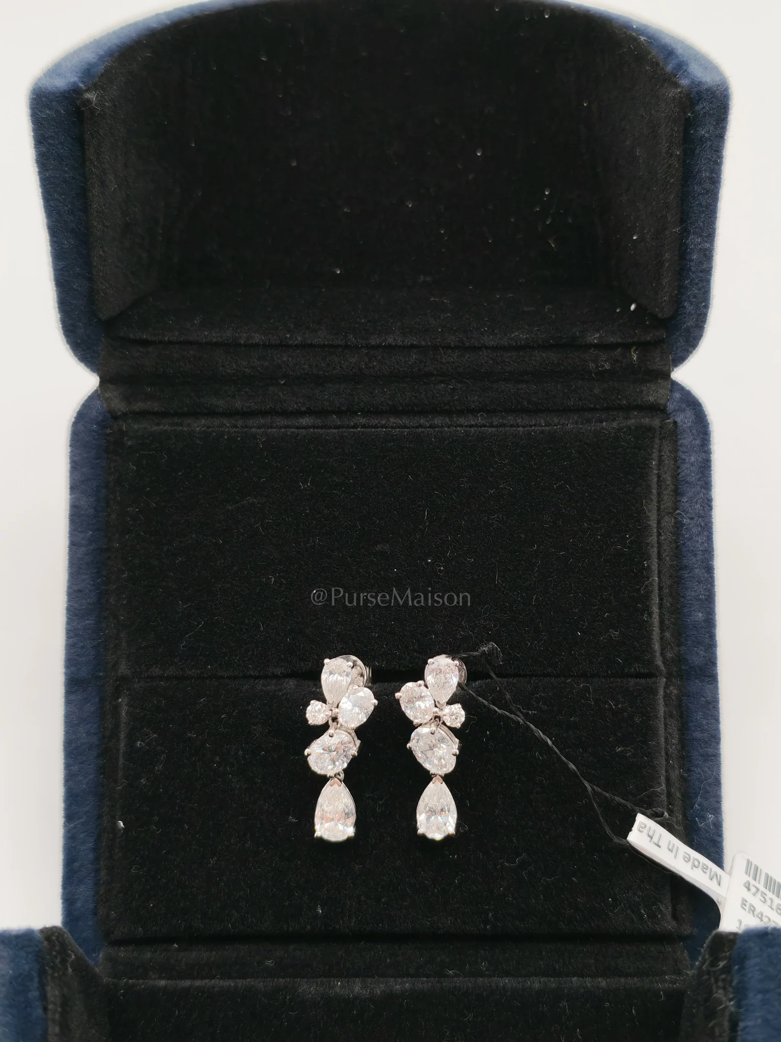 Diamond 18K 2.33gms 2.33cts VS1 to VVS1 (Clarity) E to H (Color) Natural Diamond White Gold Earrings - Image 2