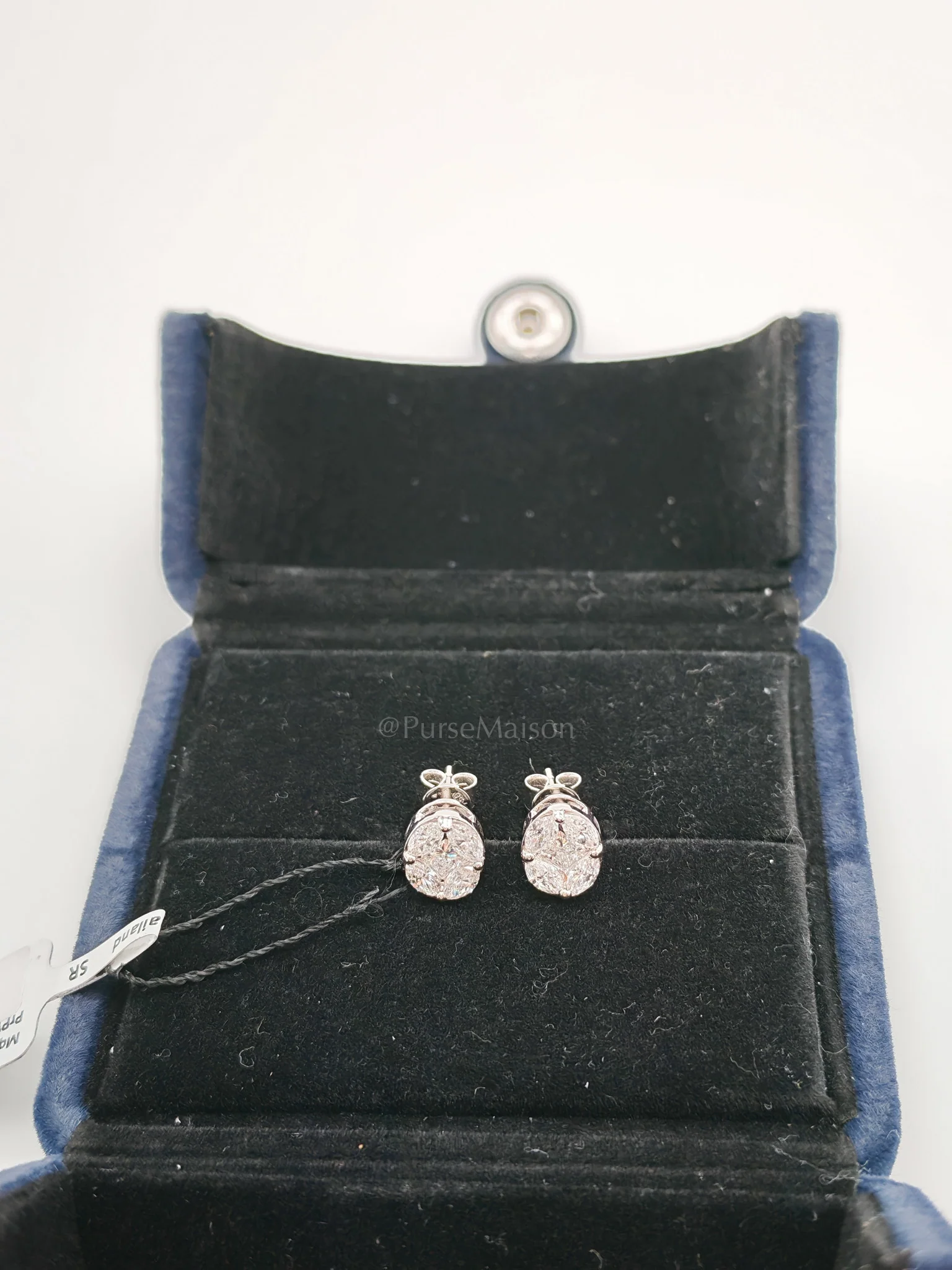 Diamond 18k 2.46gms 1.22cts VS1 to VVS1 (Clarity) E to H (Color) Natural Diamond White Gold Earrings - Image 2