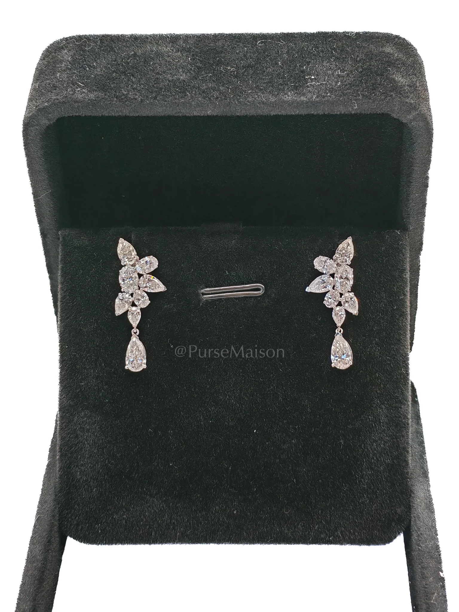 Diamond 18k 2.76gms. 2.76gms 2.74cts VS1 to VVS1 (Clarity) E to H (Color) Natural Diamond White Gold Earrings