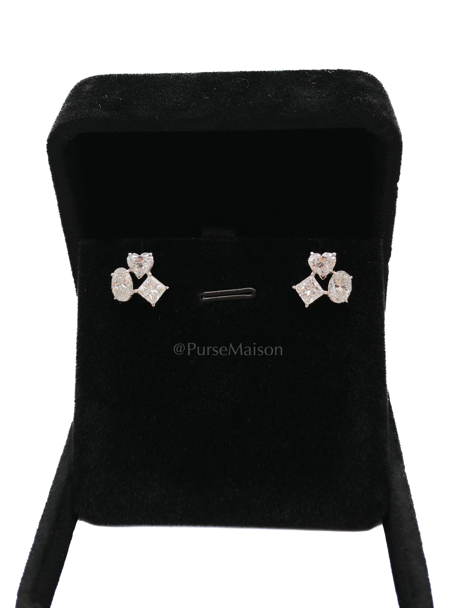 Diamond 18k 2.78gms. 3cts. VS1 to VVS1 (Clarity) E to H (Color) Natural Diamond White Gold Earrings