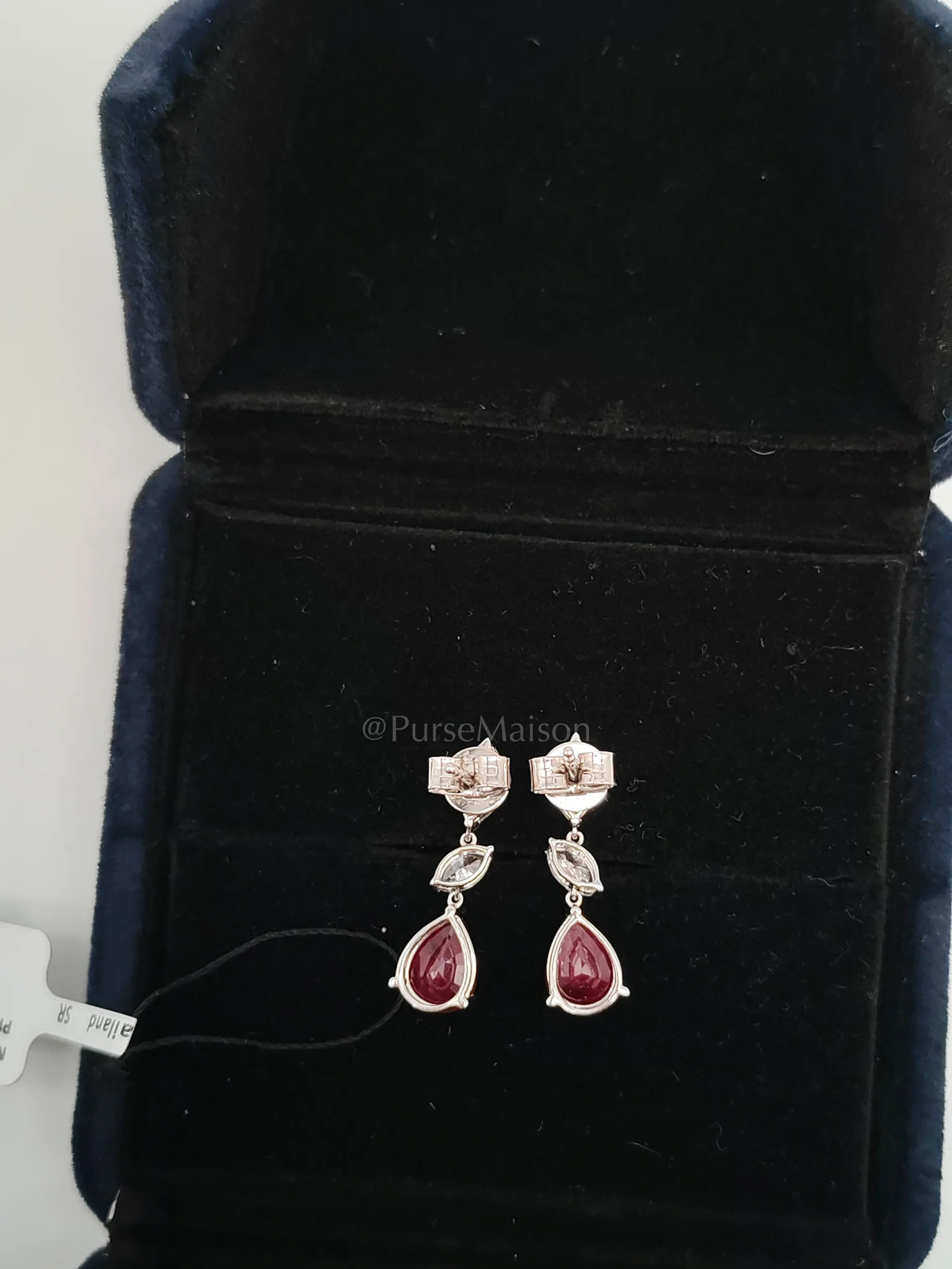 Diamond 18K 2.67gms. 3.32cts. VS1 to VVS1 (Clarity) E to H (Color) Natural Diamond White Gold Earrings - Image 4
