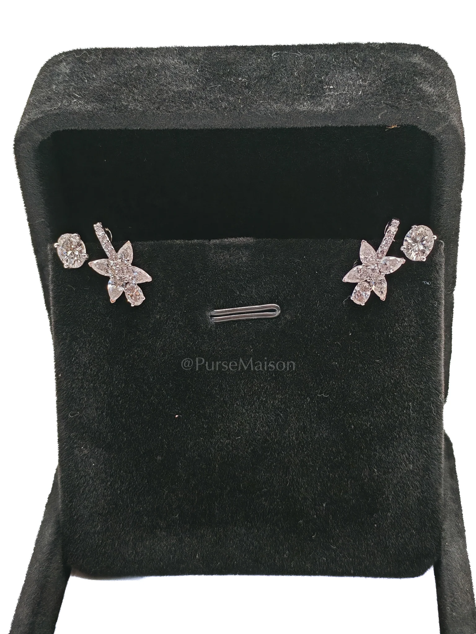 Diamond 18K 3.17gms. 2.17cts. VS1 to VVS1 (Clarity) E to H (Color) Natural Diamond White Gold Earrings