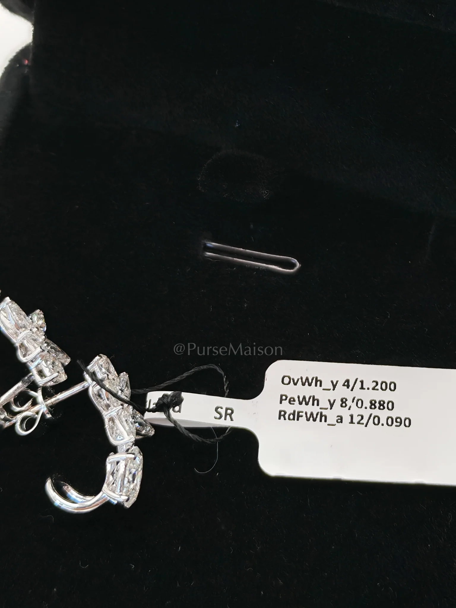 Diamond 18K 3.17gms. 2.17cts. VS1 to VVS1 (Clarity) E to H (Color) Natural Diamond White Gold Earrings - Image 5