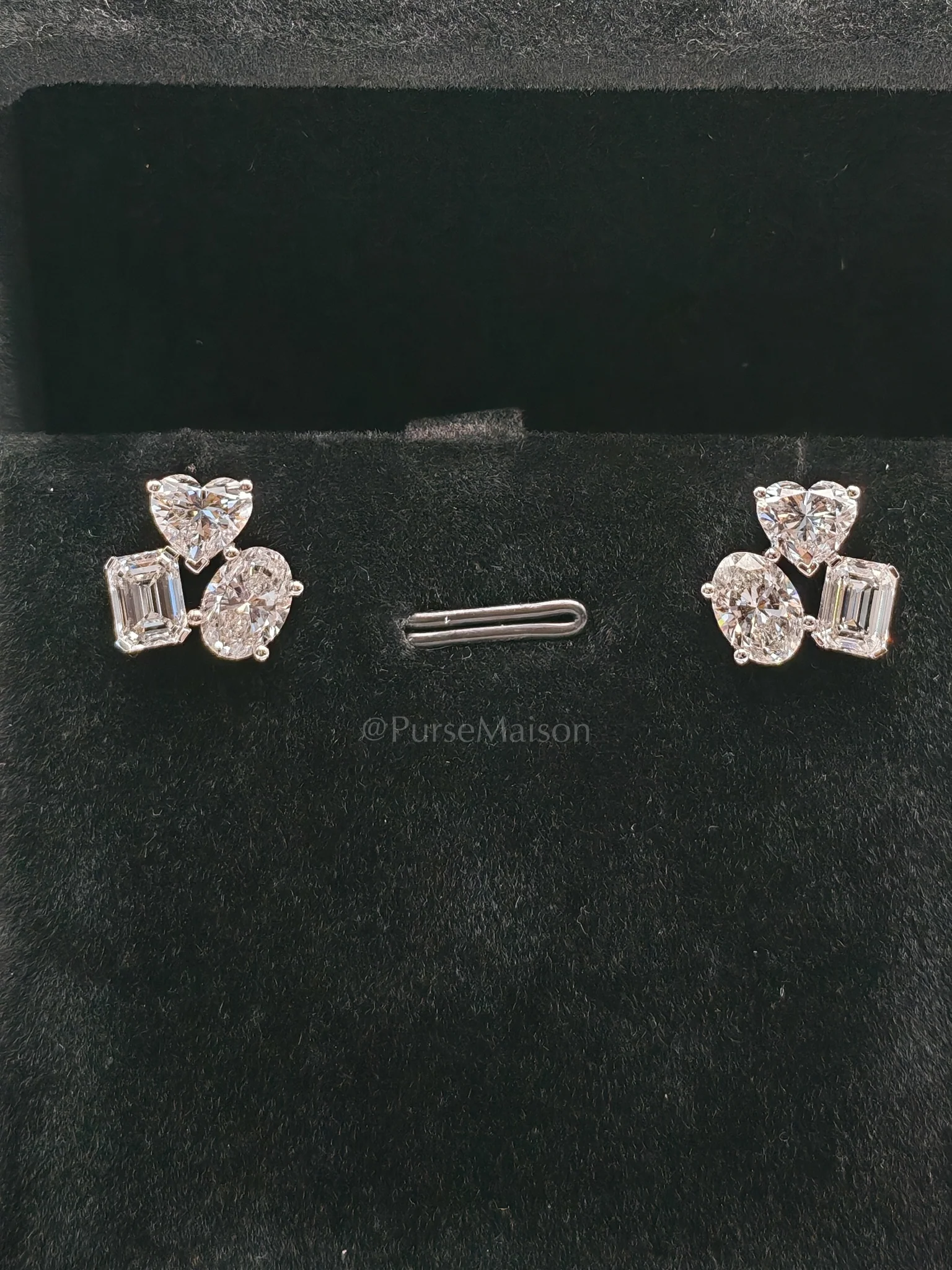 Diamond 18k 3gms 4.41cts. VS1 to VVS1 (Clarity) E to H (Color) Natural Diamond White Gold Earrings - Image 2