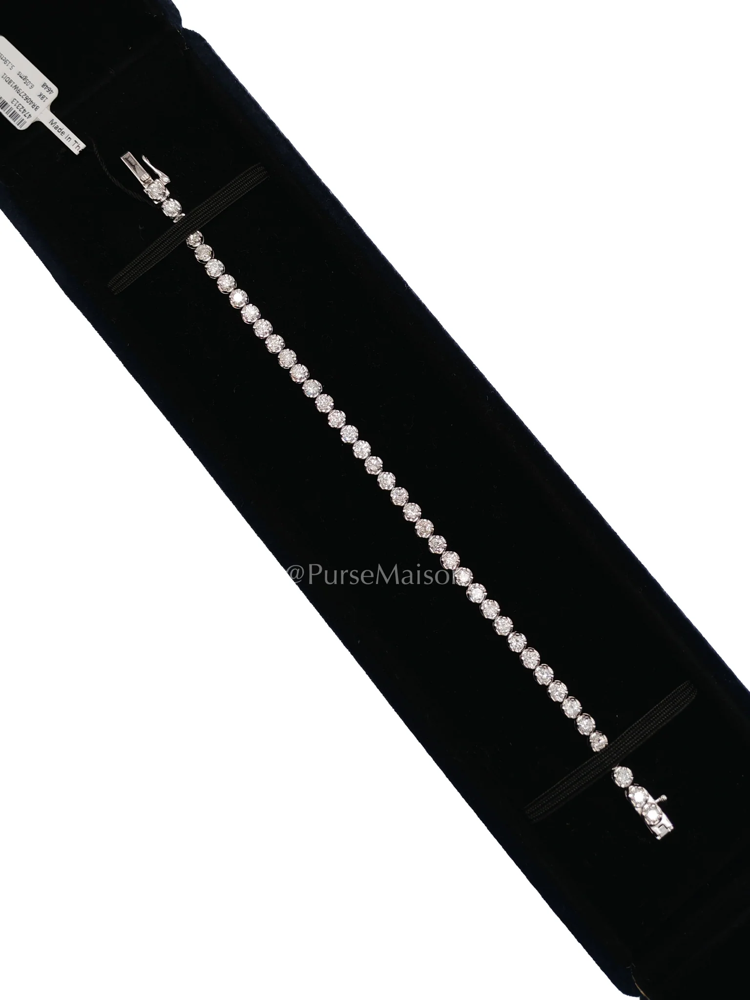 Diamond 18k 6.05gms. 5.19cts. VS1 to VVS1 (Clarity) E to H (Color) Natural Diamond White Gold Tennis Bracelet (7 Inches)