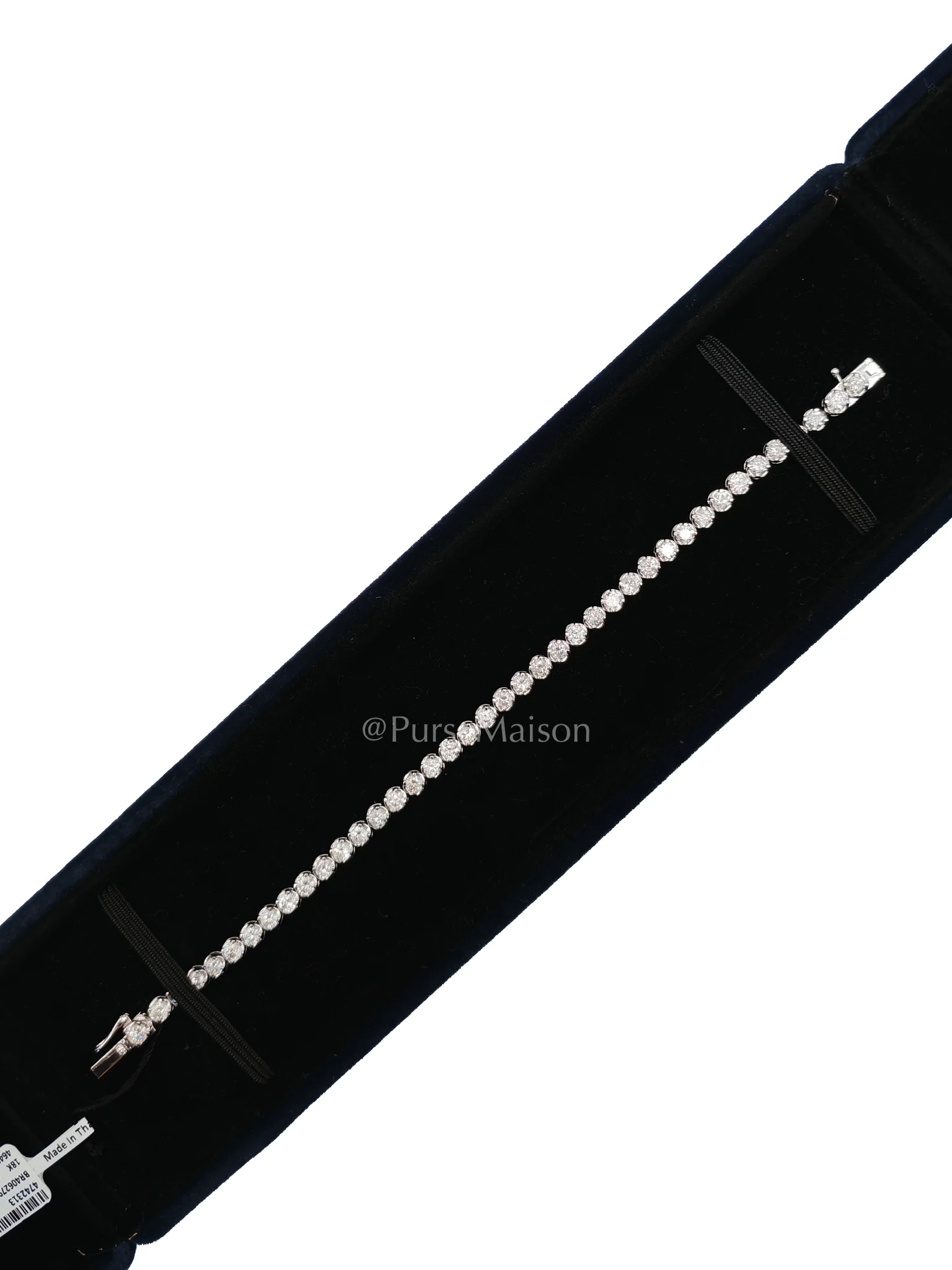 Diamond 18k 6.05gms. 5.19cts. VS1 to VVS1 (Clarity) E to H (Color) Natural Diamond White Gold Tennis Bracelet (7 Inches) - Image 2