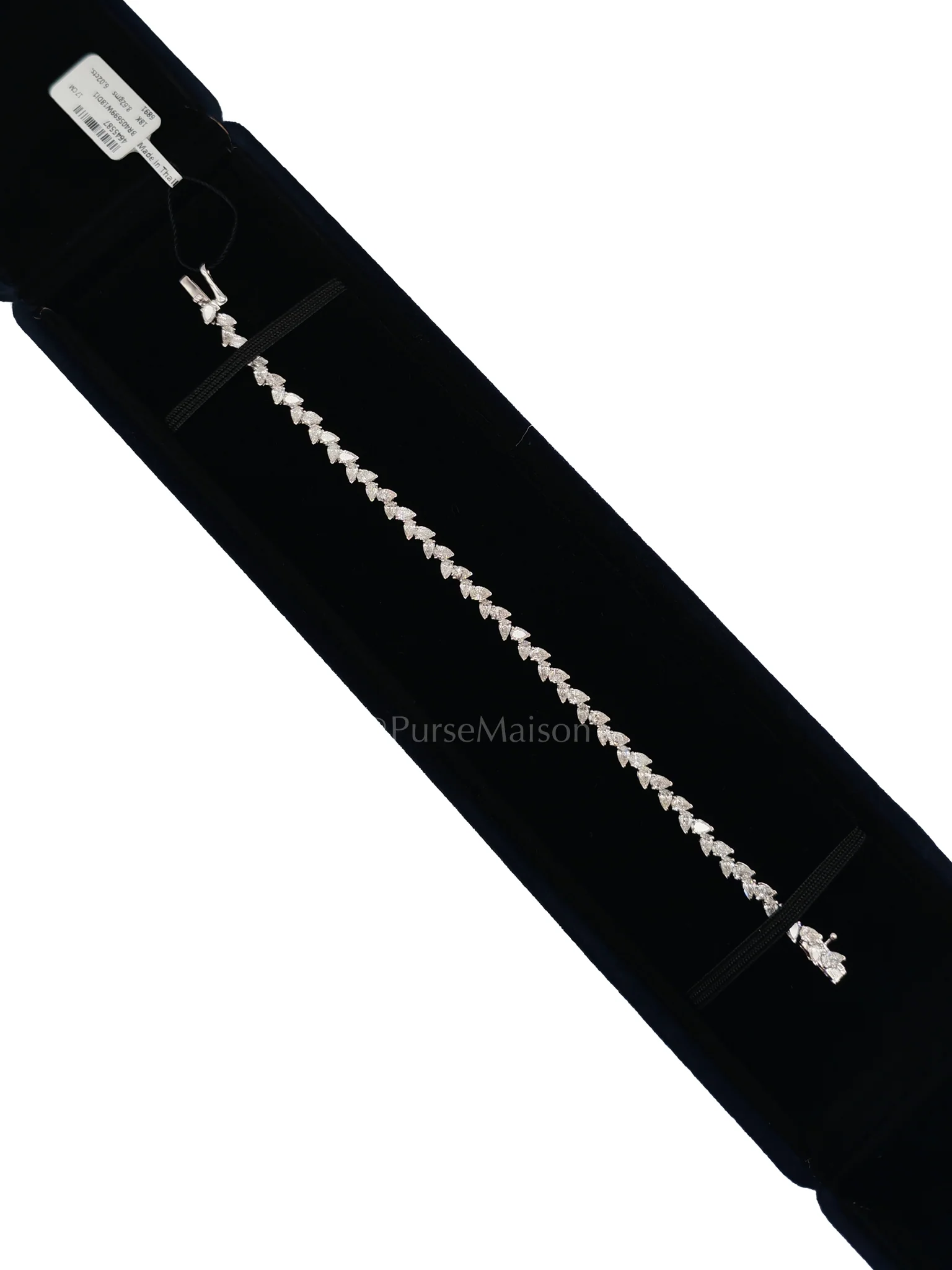 Diamond 18k 8.62gms. 6.02cts. VS1 to VVS1 (Clarity) E to H (Color) Natural Diamond White Gold Tennis Bracelet (17 cm) - Image 2