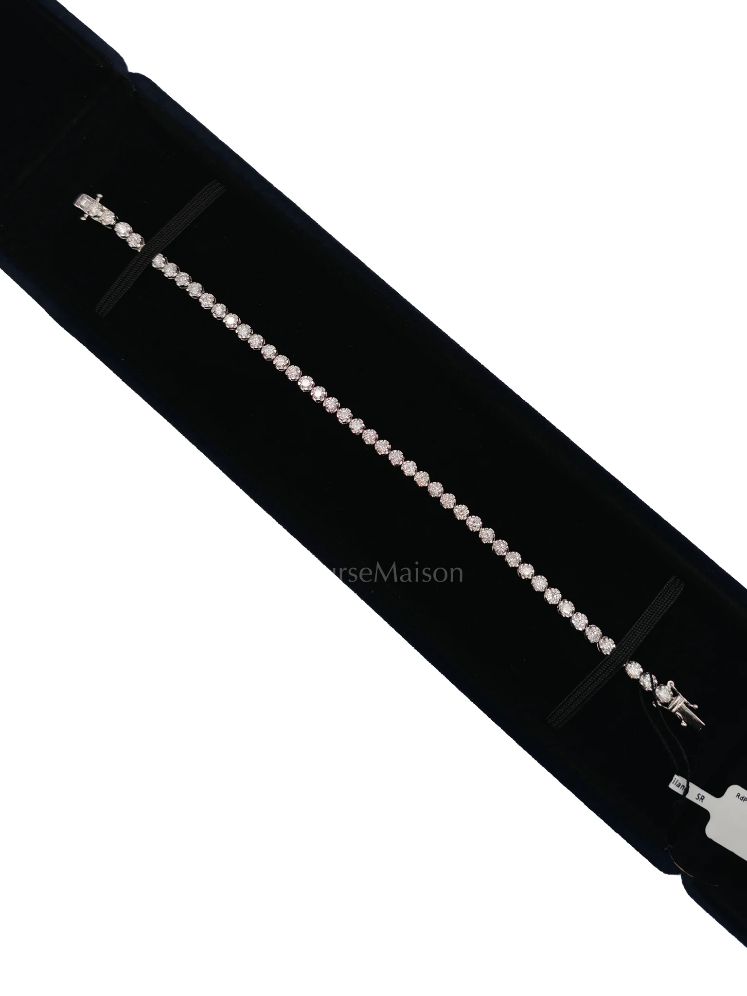 Diamond 18k 6.63gms. 4.41cts. VS1 to VVS1 (Clarity) E to H (Color) Natural Diamond White Gold Tennis Bracelet (18 cm) - Image 2