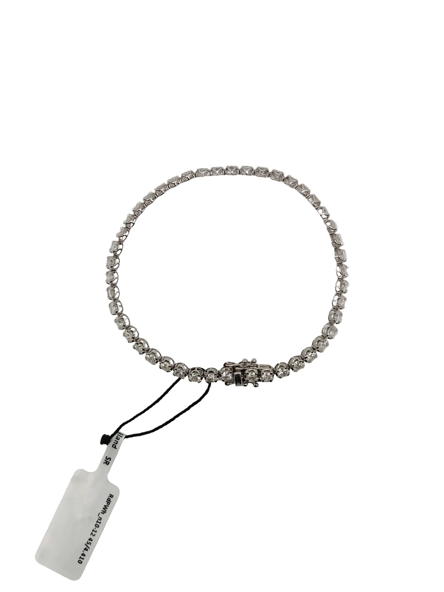 Diamond 18k 6.63gms. 4.41cts. VS1 to VVS1 (Clarity) E to H (Color) Natural Diamond White Gold Tennis Bracelet (18 cm) - Image 3