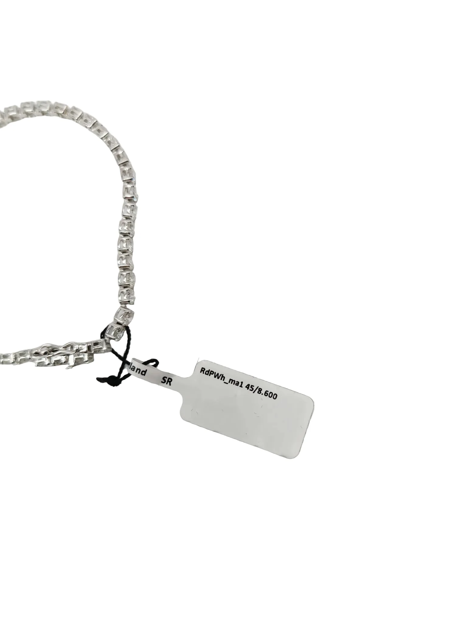 Diamond 18k 9.07gms. 8.6cts. VS1 to VVS1 (Clarity) E to H (Color) Natural Diamond White Gold Tennis Bracelet (7 inches) - Image 5