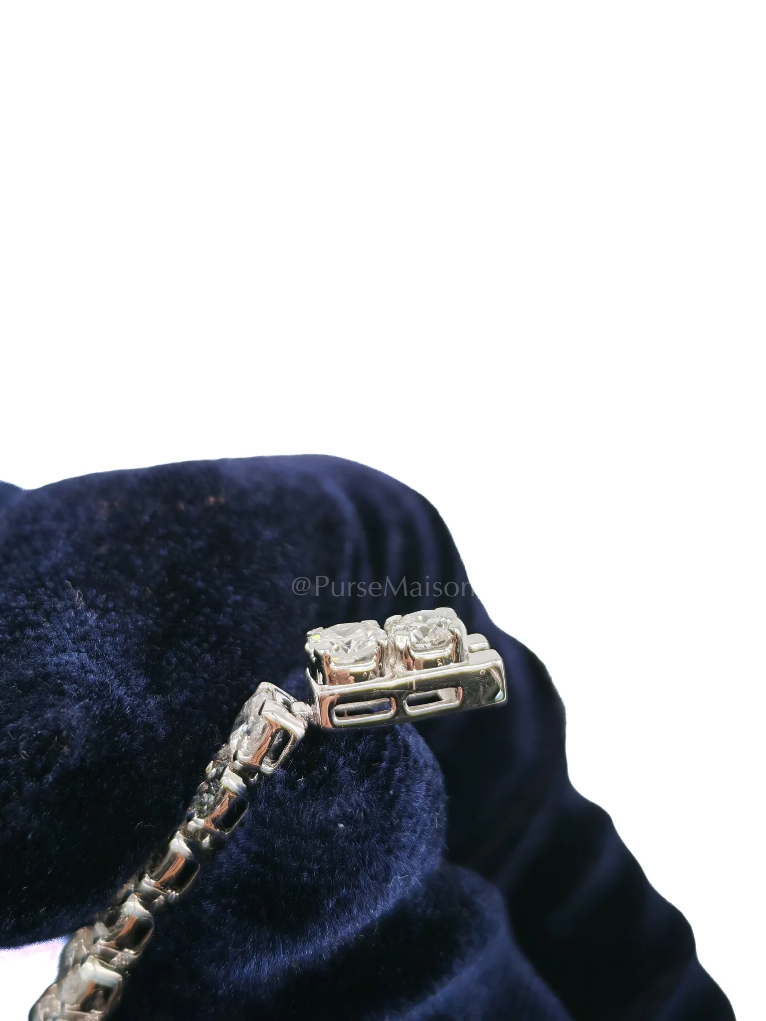 Diamond 18k 9.07gms. 8.6cts. VS1 to VVS1 (Clarity) E to H (Color) Natural Diamond White Gold Tennis Bracelet (7 inches) - Image 8