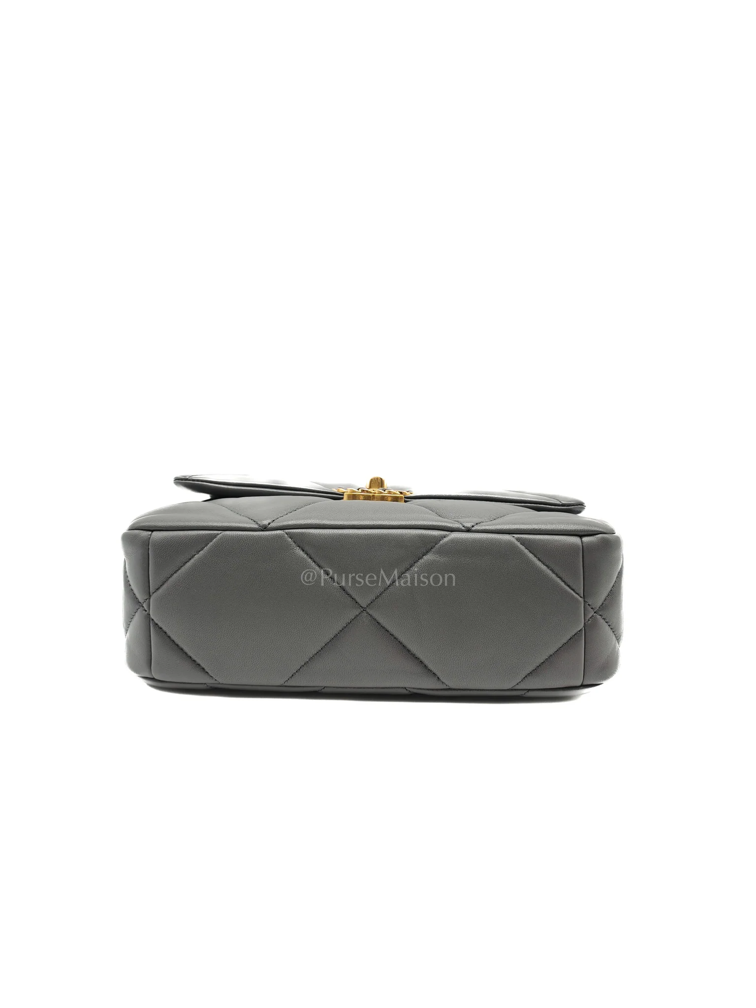Chanel 19 Medium in Gray Quilted Lambskin Leather & Mix Hardware Microchip - Image 7