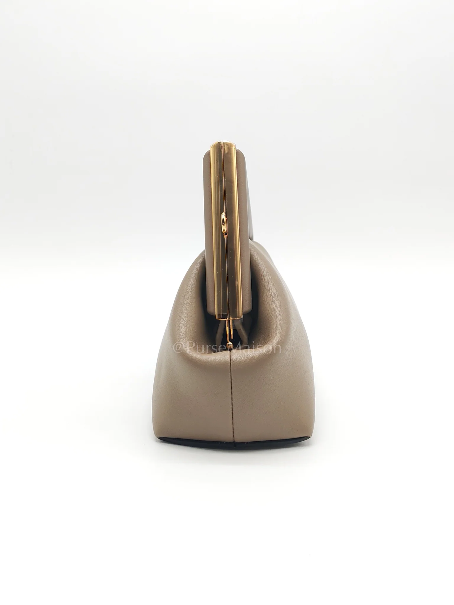 Fendi First Small Nappa in Shiny Torto Dark Beige Smooth Calfskin Leather - Image 5