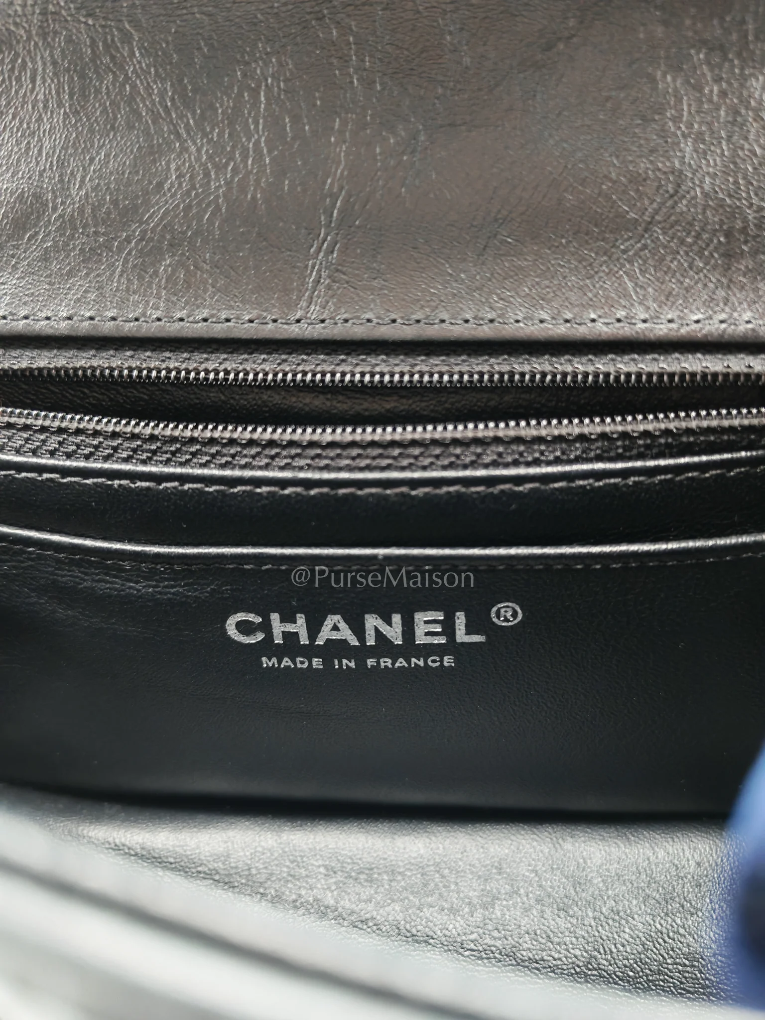 Chanel 20A Mini Reissue Mademoiselle Flap 2.55 in Chevron Aged Calfskin Leather So Black Hardware (Series 30) - Image 21