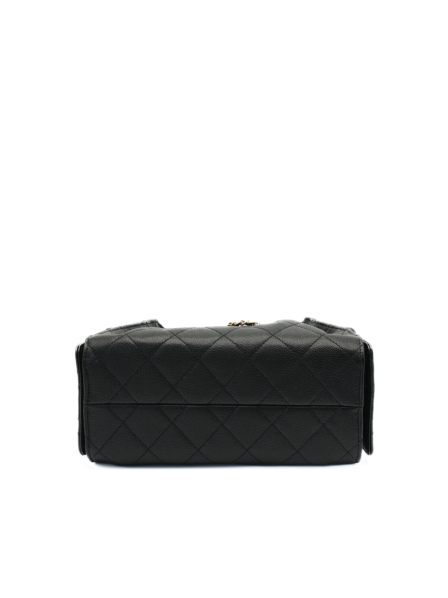 Chanel 25 Mini in Black Caviar Leather Aged Gold Hardware(Microchip) - Image 7