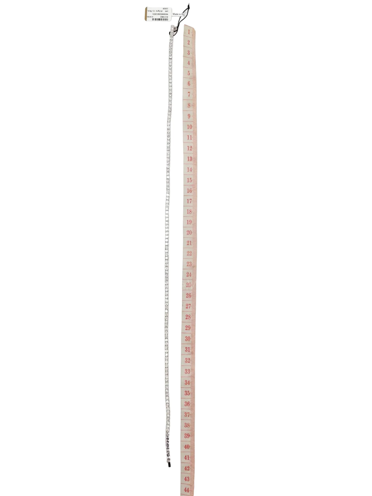 Diamond 14k 24.7gms 11.78cts VS1 to VVS1 (Clarity) E to H (Color) Natural Diamons White Gold Tennis Necklace (16 inches) - Image 11