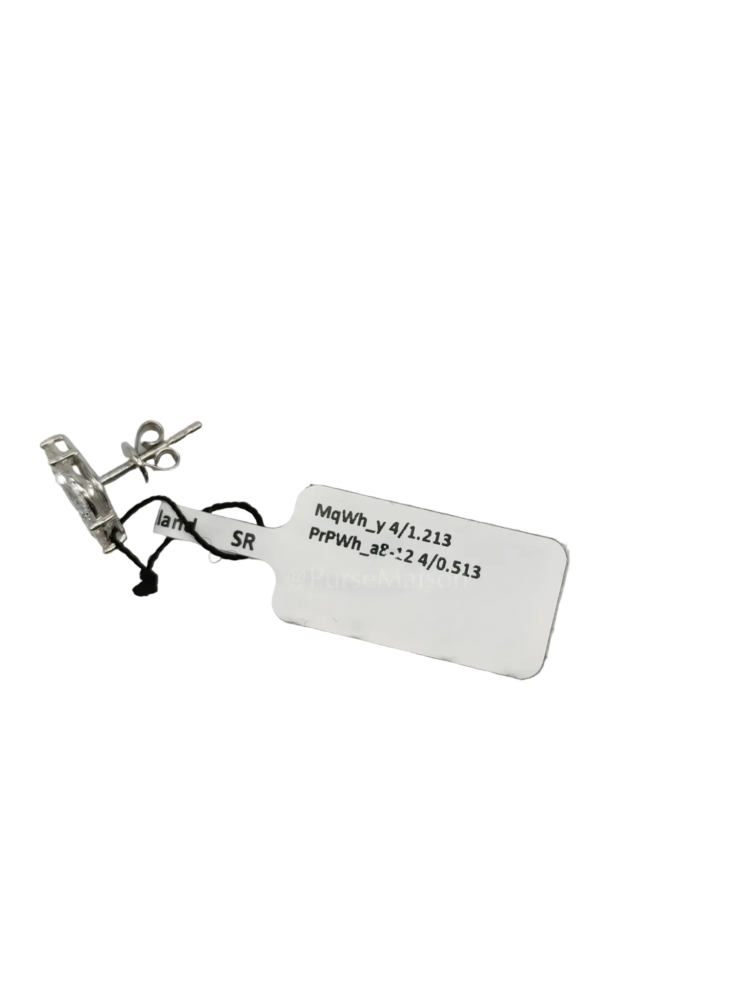 Diamond 18k 1.98gms 1.726cts VS1 to VVS1 (Clarity) E to H (Color) Natural Diamond White Gold Stud Earrings - Image 8