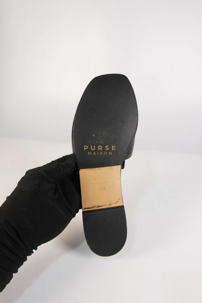 Givenchy 4G Logo Slide Sandals in Black Plague Leather Size 38.5 Eu (24 cm) - Image 15