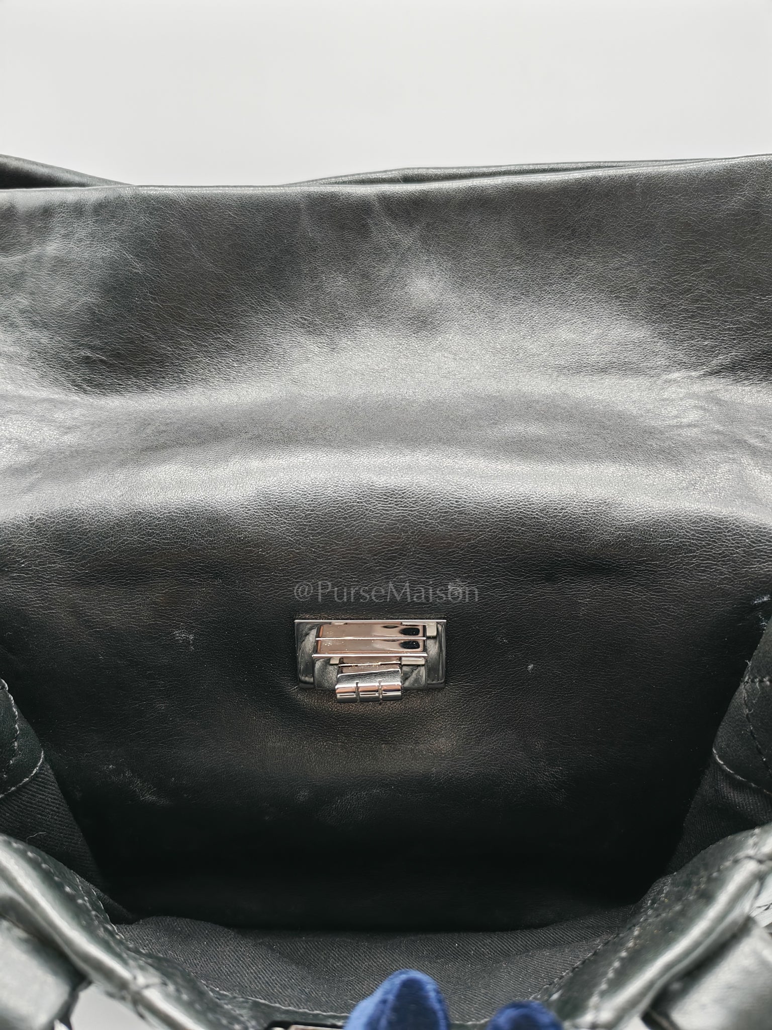 Chanel 8 Knots Reissue Tote Bag Black in Lambskin Leather Silver Hardware (Series 11) - Image 18