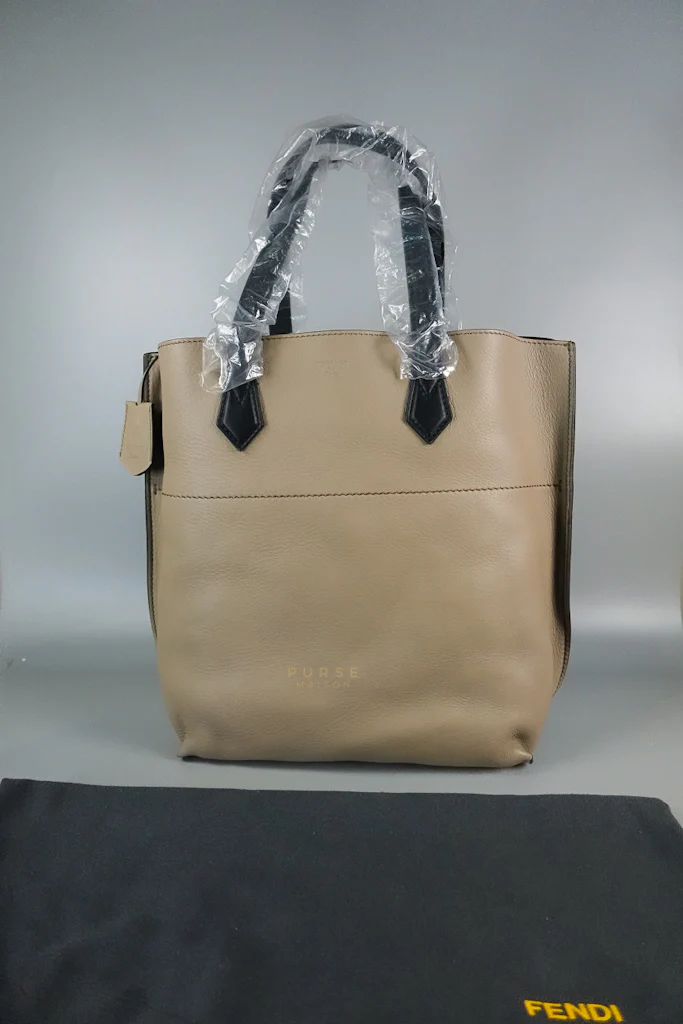 Fendi All In Shopping Tote Bag in Light Taupe - Image 16