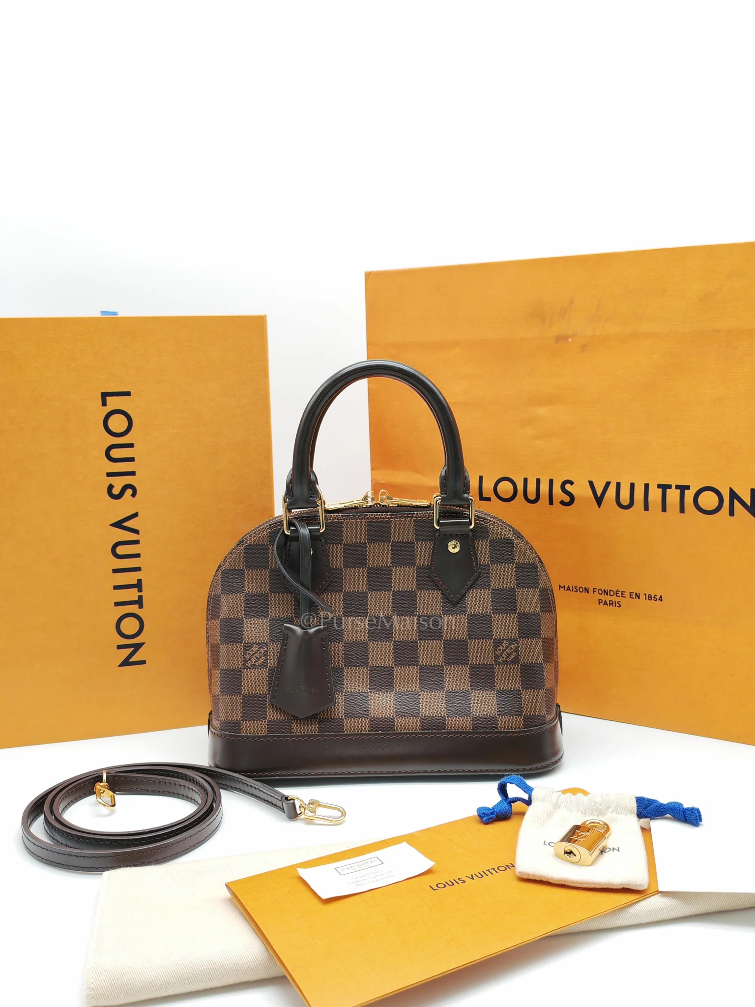 Louis Vuitton Alma BB in Damier Ebene Canvas (Microchip) - Image 28