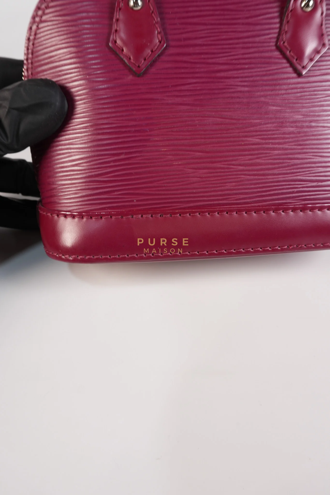 Louis Vuitton Alma Mini Red in Epi Leather (Date Code: SN4125) - Image 17