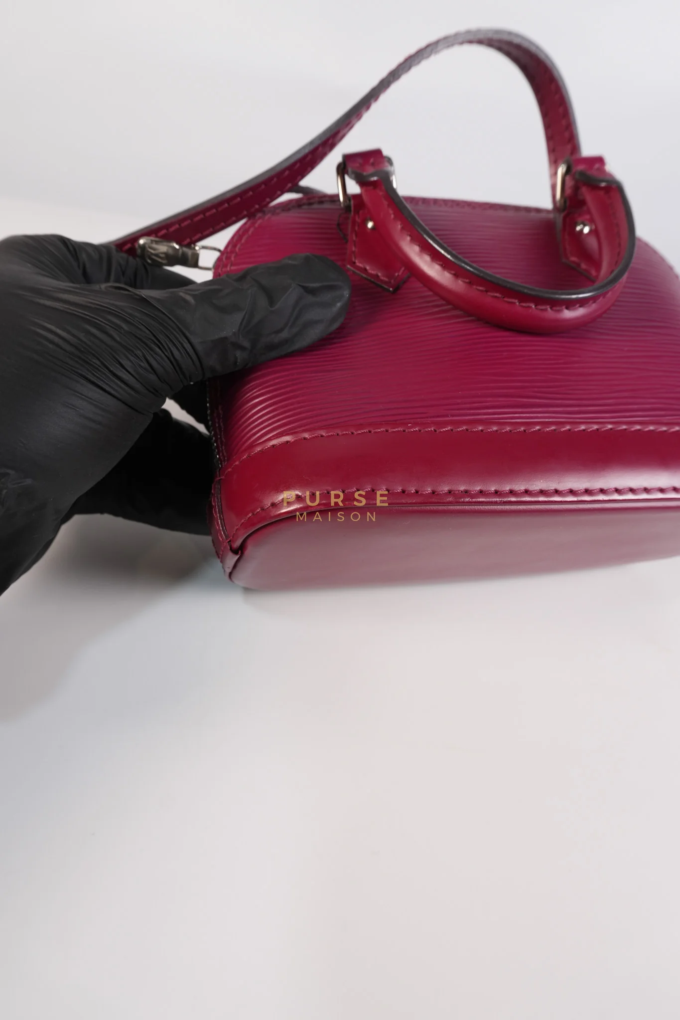 Louis Vuitton Alma Mini Red in Epi Leather (Date Code: SN4125) - Image 19