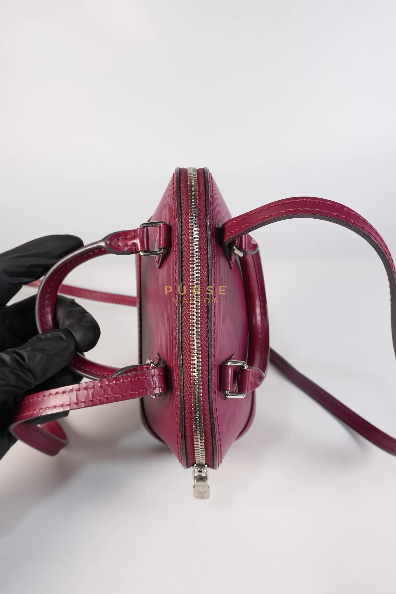 Louis Vuitton Alma Mini Red in Epi Leather (Date Code: SN4125) - Image 23