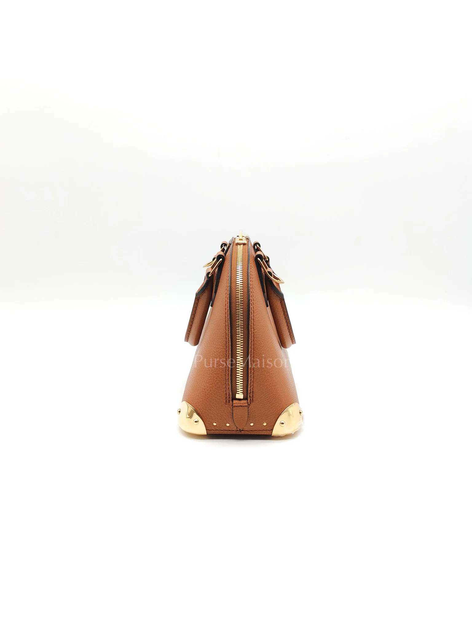Louis Vuitton Alma Trunk BB in Tan Smooth Calfskin Leather & Gold Hardware Microchip - Image 4