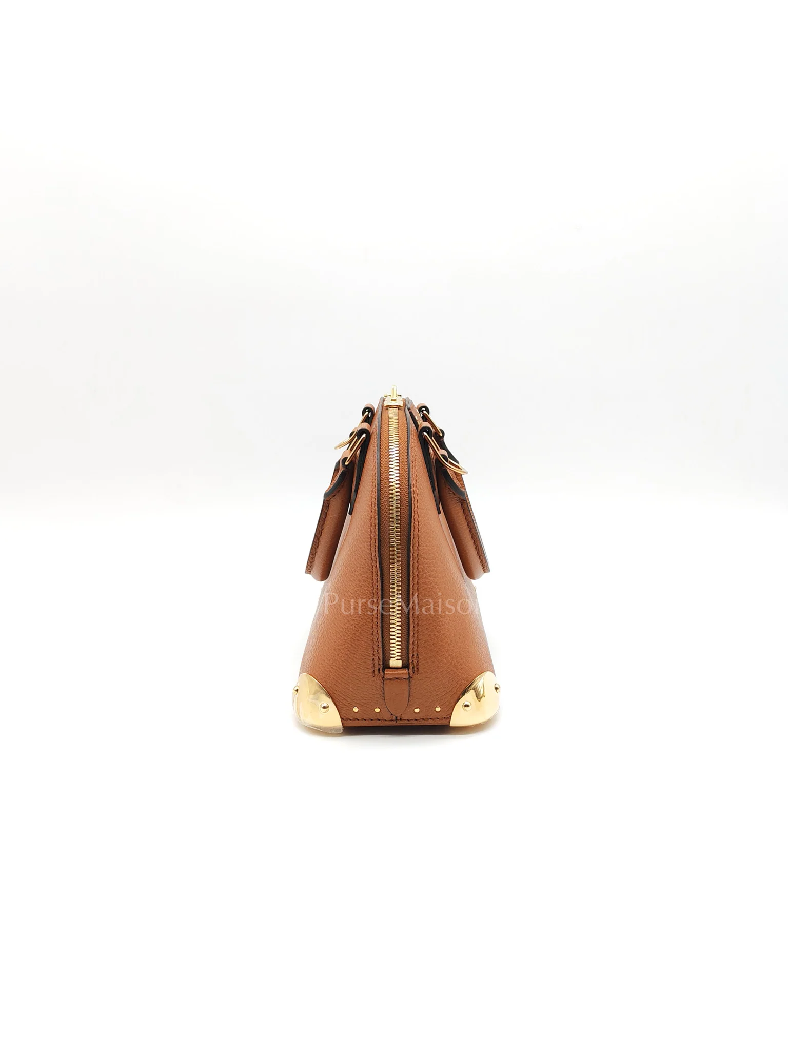 Louis Vuitton Alma Trunk BB in Tan Smooth Calfskin Leather & Gold Hardware Microchip - Image 5