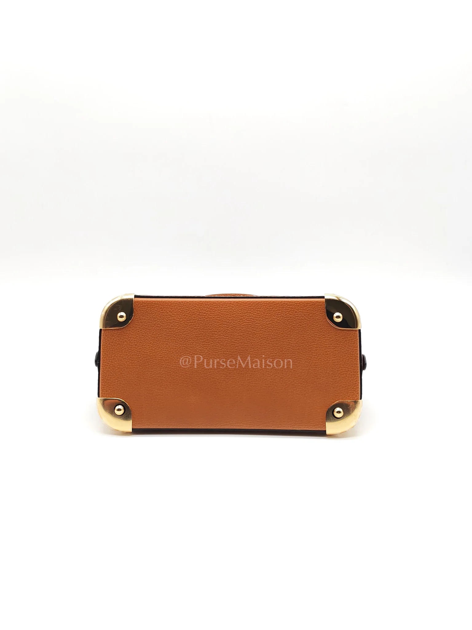 Louis Vuitton Alma Trunk BB in Tan Smooth Calfskin Leather & Gold Hardware Microchip - Image 6