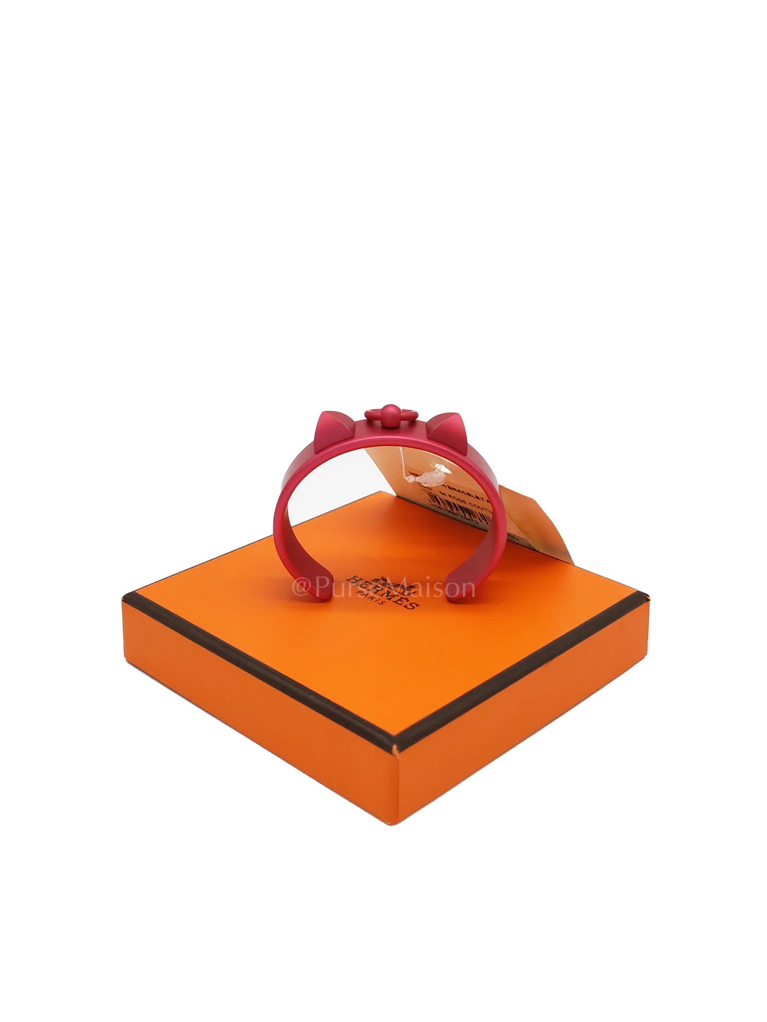 Hermes Aluminium Sunset Medor Bracelet in Rose Couture
