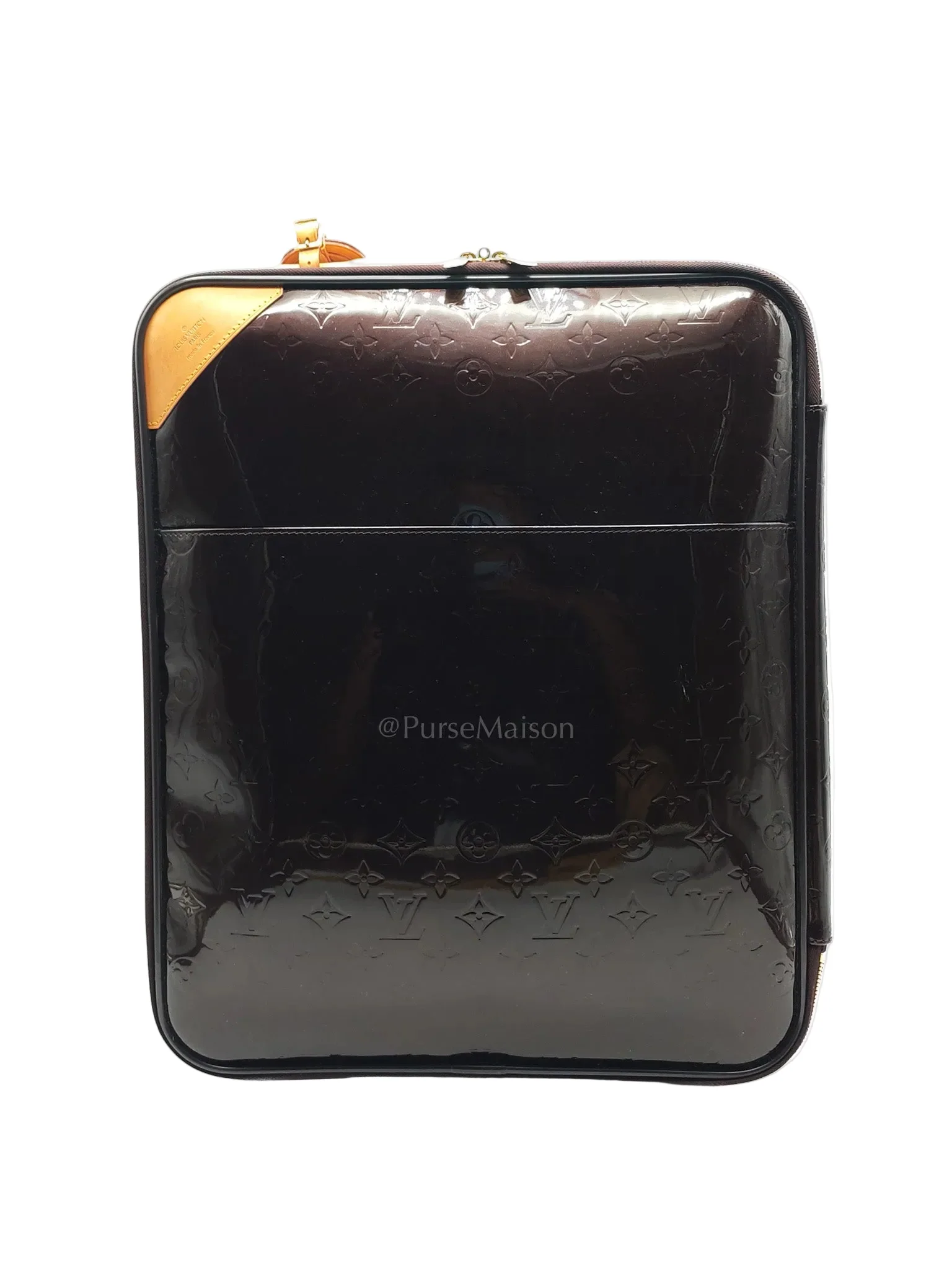 Louis Vuitton Amarante Monogram Vernis Pegase 45 Burgundy Patent Luggage (Date Code: MB4151)