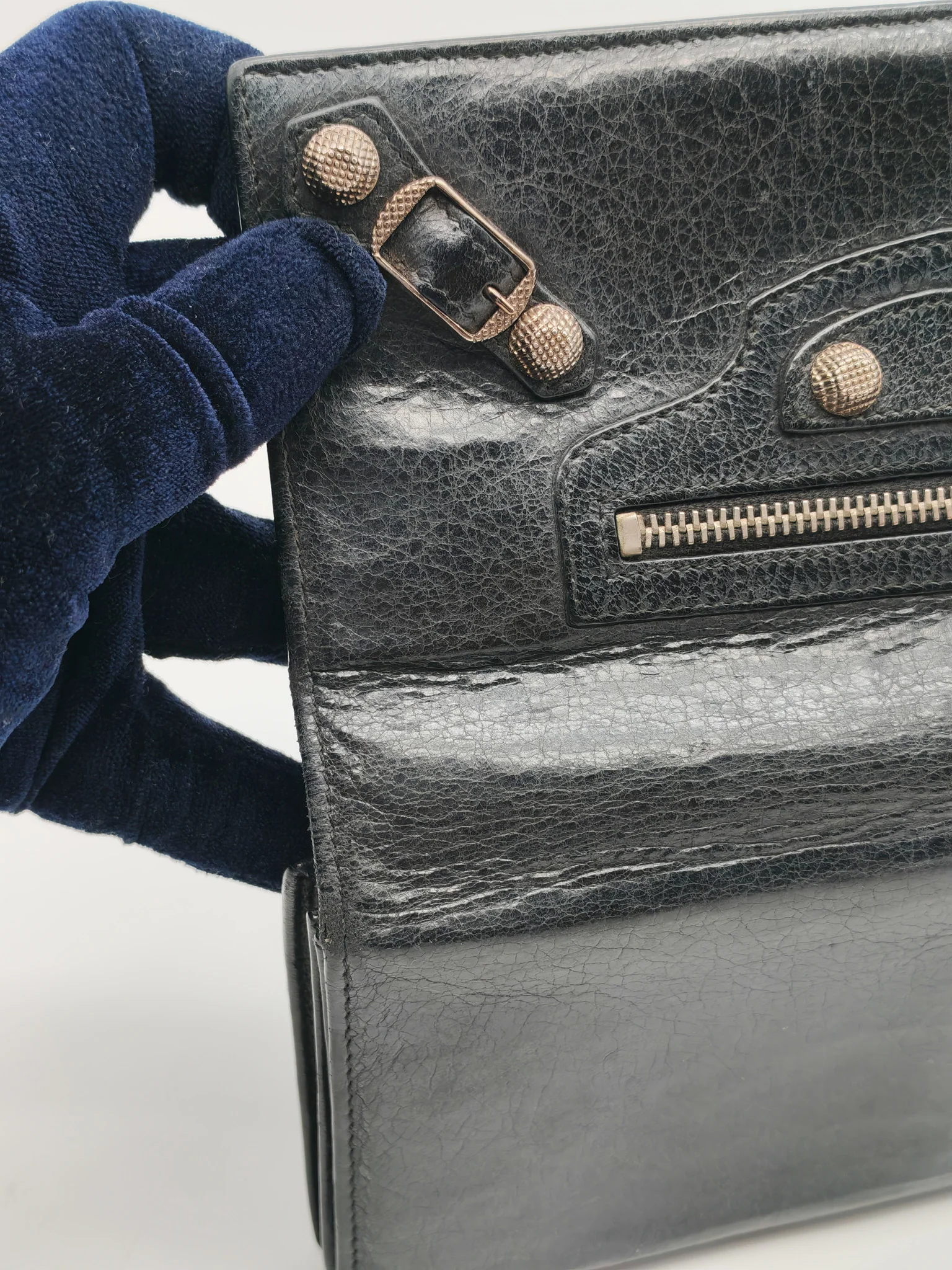 Balenciaga Arena Giant Continental Wallet in Black Leather - Image 23