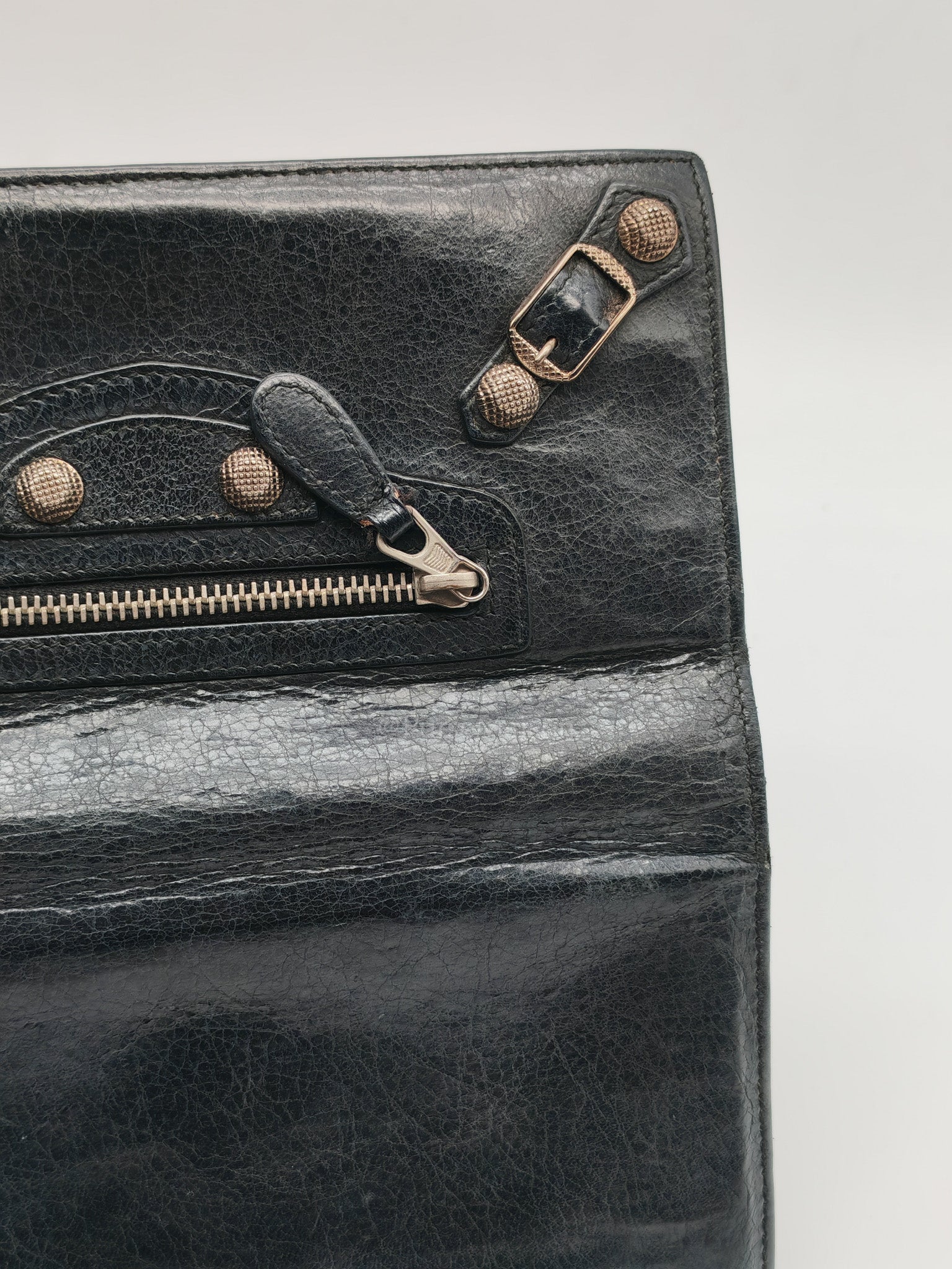 Balenciaga Arena Giant Continental Wallet in Black Leather - Image 24