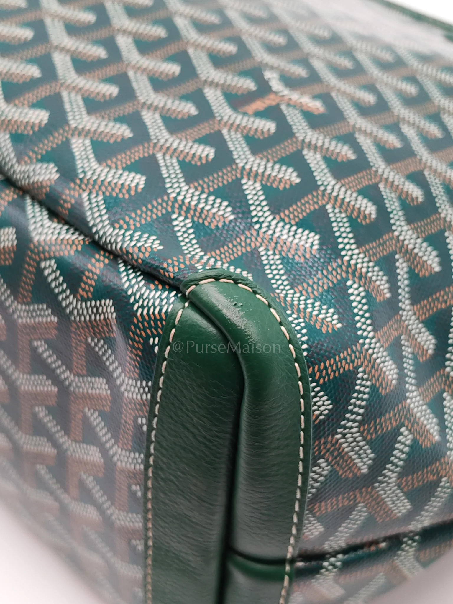 Goyard Artois PM in Green Goyardine Canvas Tote Bag - Image 10