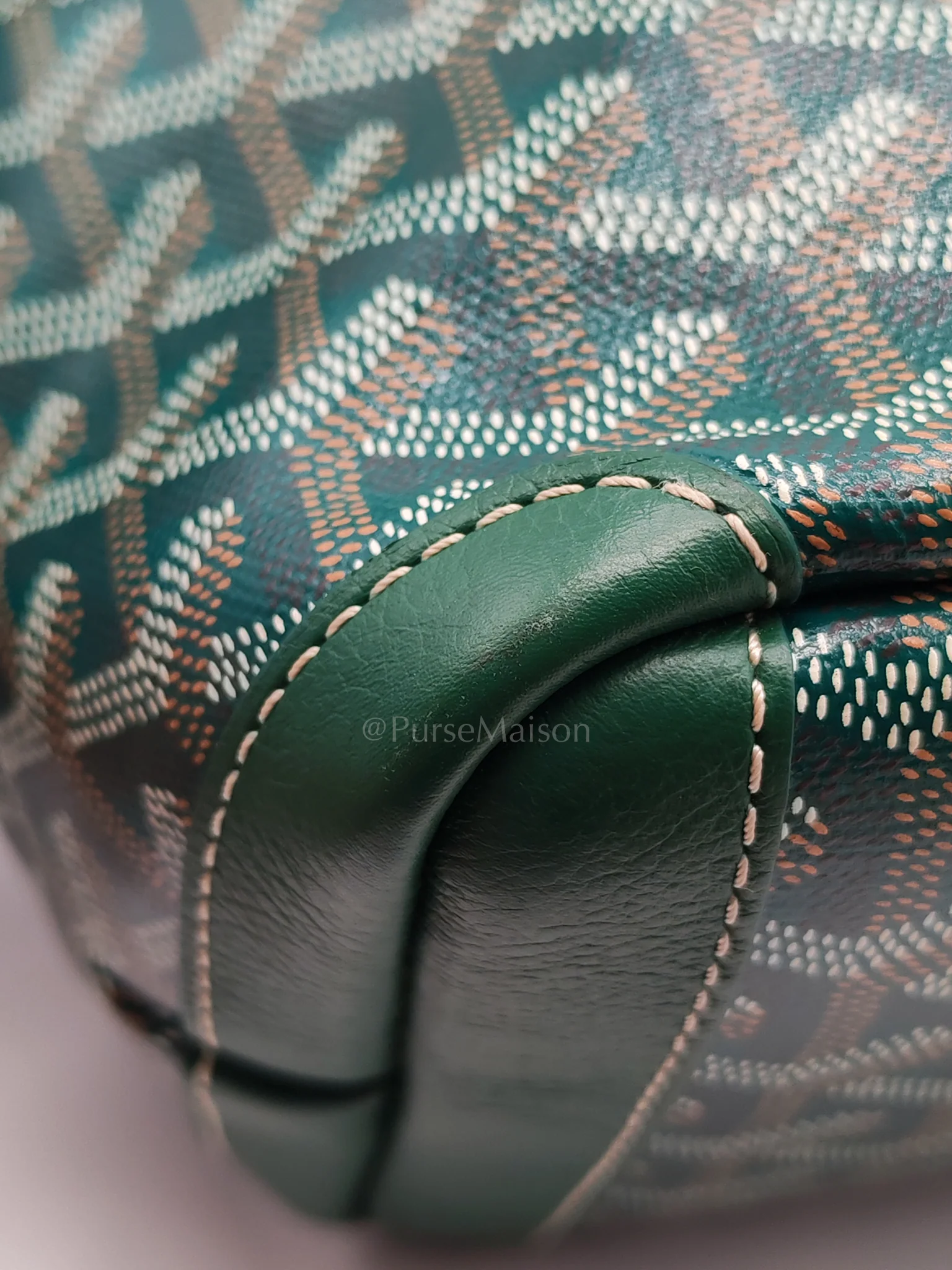 Goyard Artois PM in Green Goyardine Canvas Tote Bag - Image 16