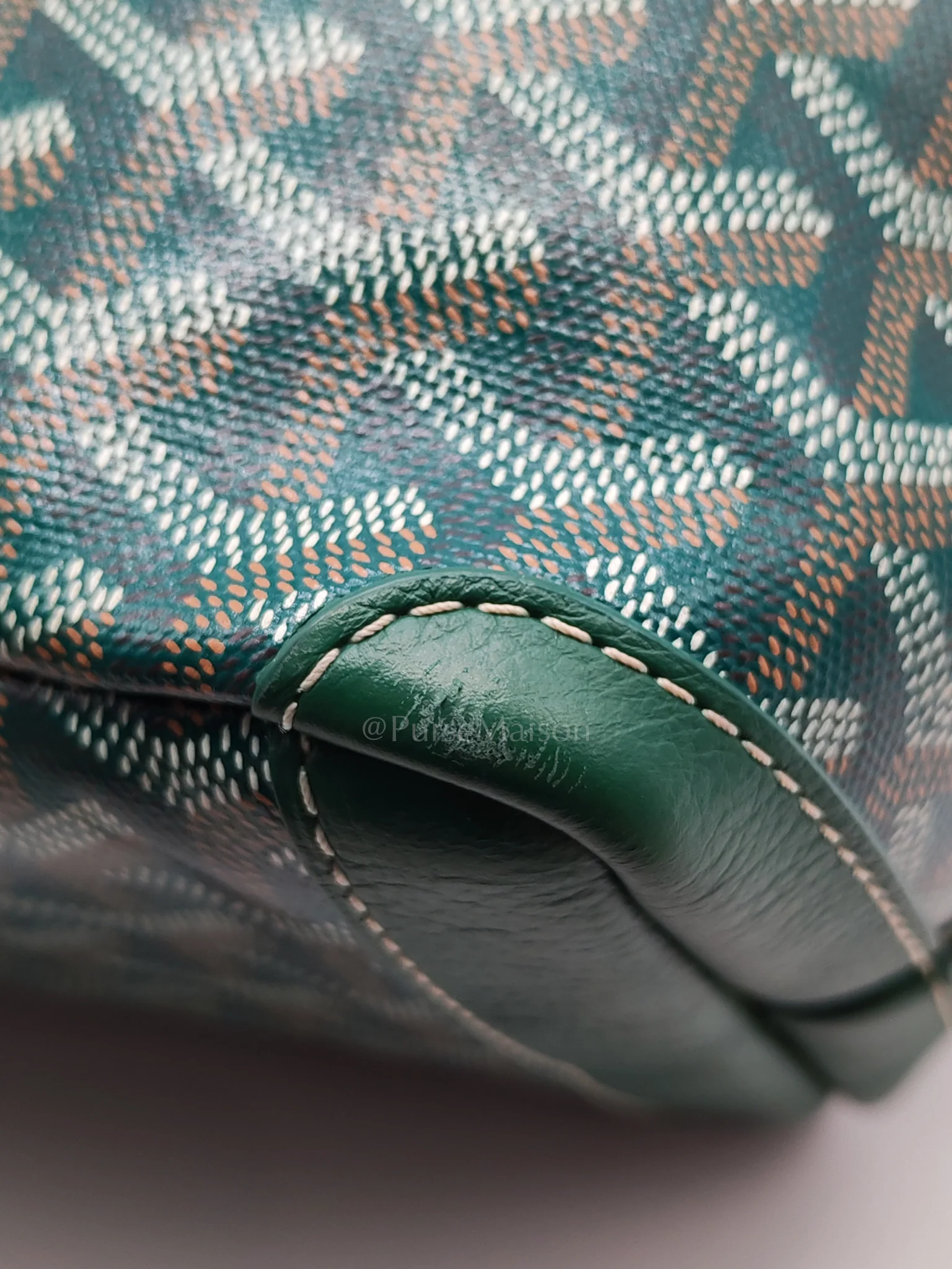 Goyard Artois PM in Green Goyardine Canvas Tote Bag - Image 17