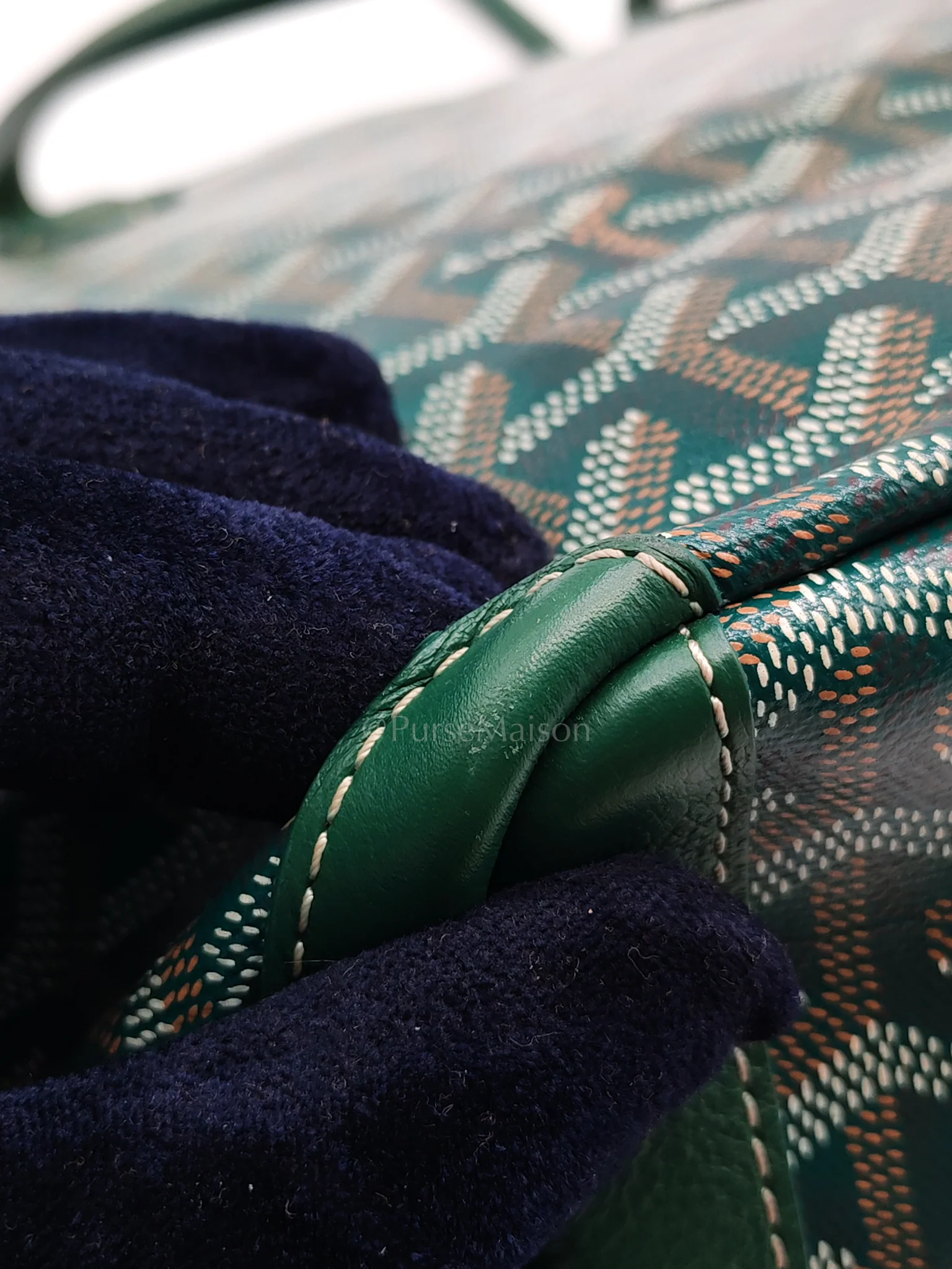 Goyard Artois PM in Green Goyardine Canvas Tote Bag - Image 18
